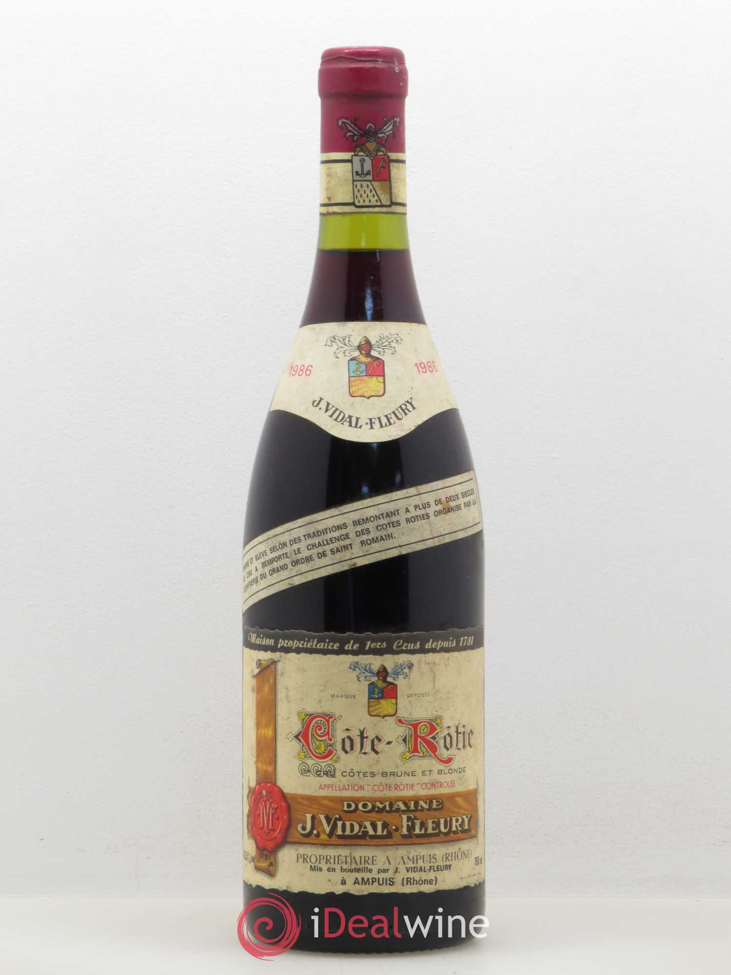 Côte-Rôtie Côte Brune et Blonde J. Vidal-Fleury 1986 - Posten von 1 Flasche - 0