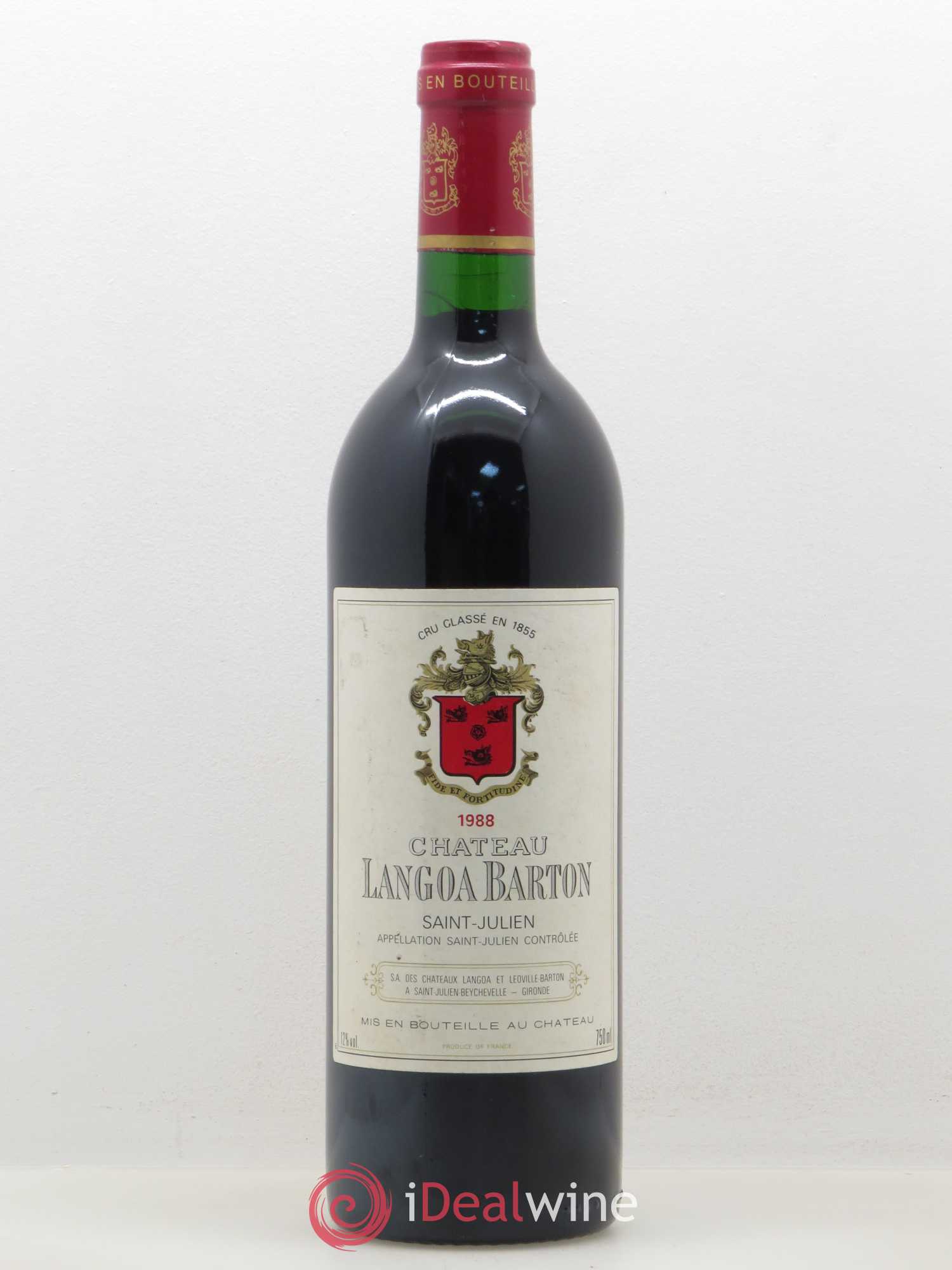 Château Langoa Barton 3ème Grand Cru Classé 1988 - Lot de 1 bouteille - 0