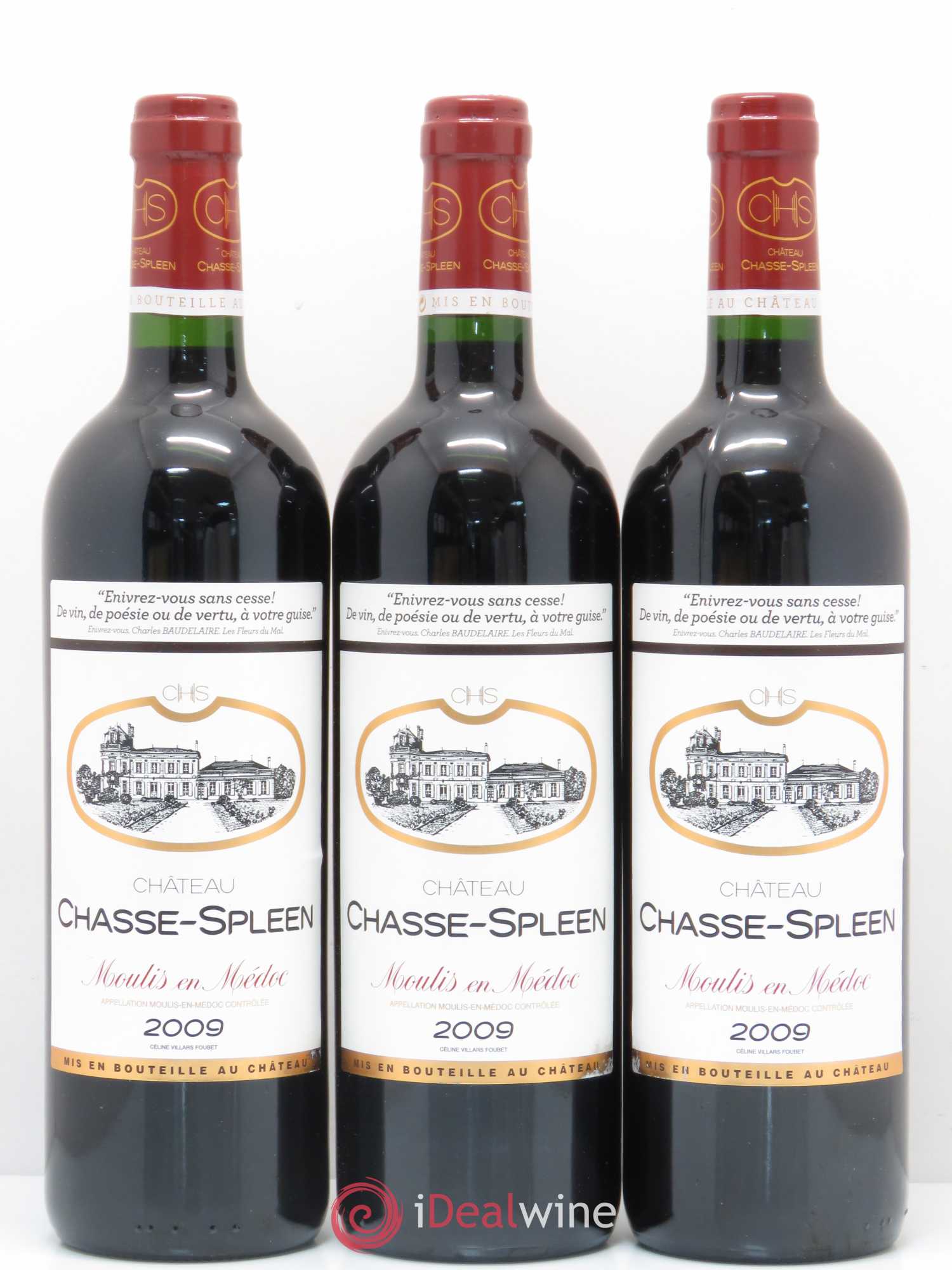 Château Chasse Spleen 2009 - Lot de 6 bouteilles - 1