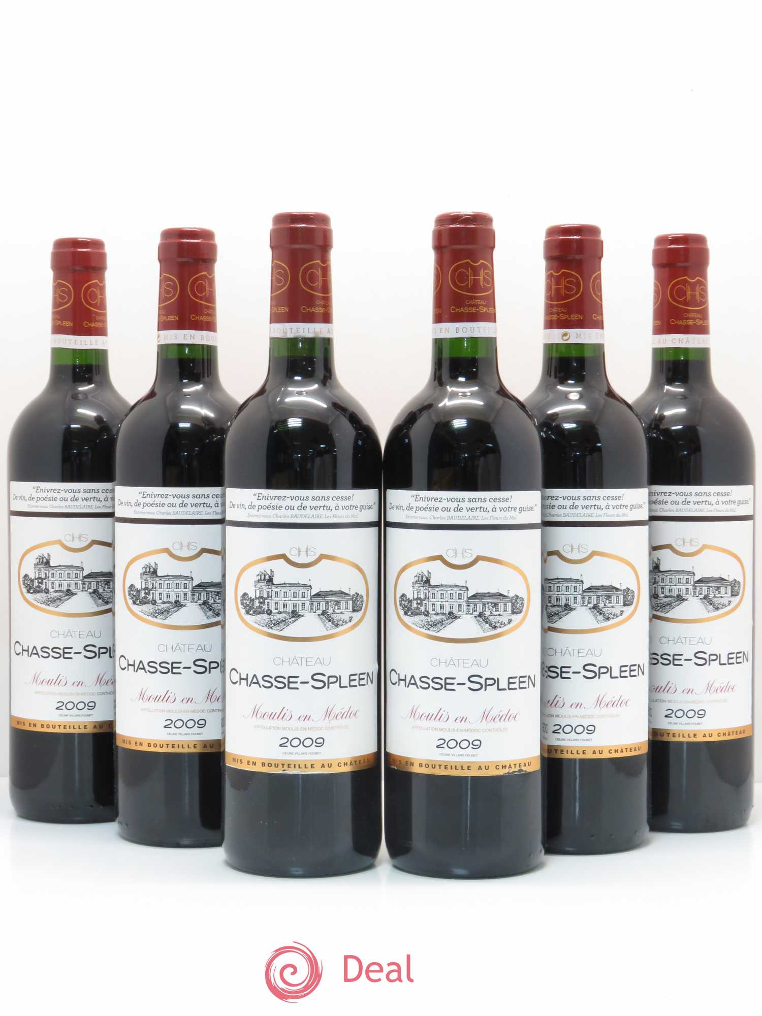 Château Chasse Spleen 2009 - Lot de 6 bouteilles - 0