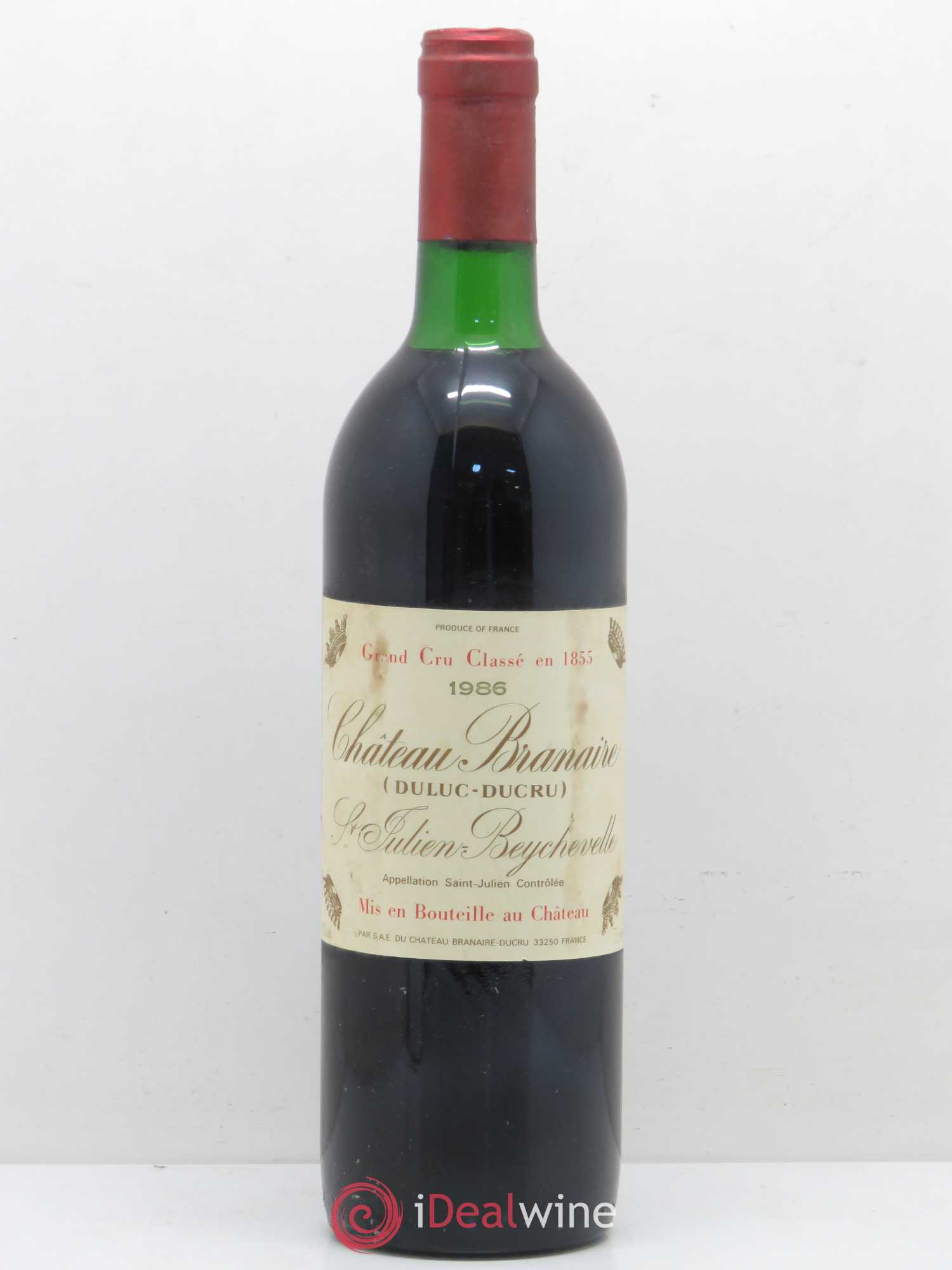 Château Branaire Ducru 4ème Grand Cru Classé 1986 - Lot de 1 bouteille - 0
