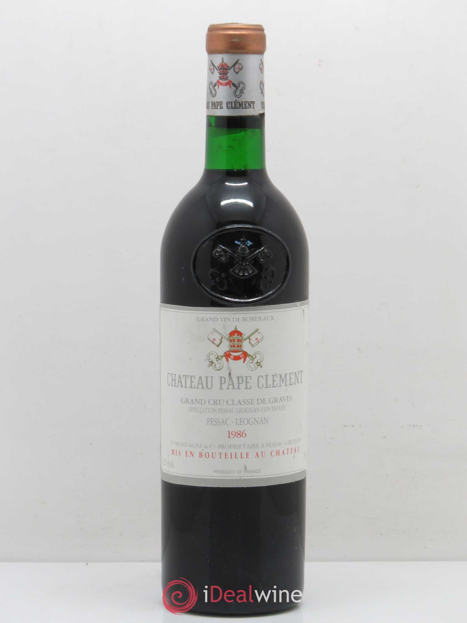 Château Pape Clément Cru Classé de Graves 1986 - Lot de 1 bouteille - 0
