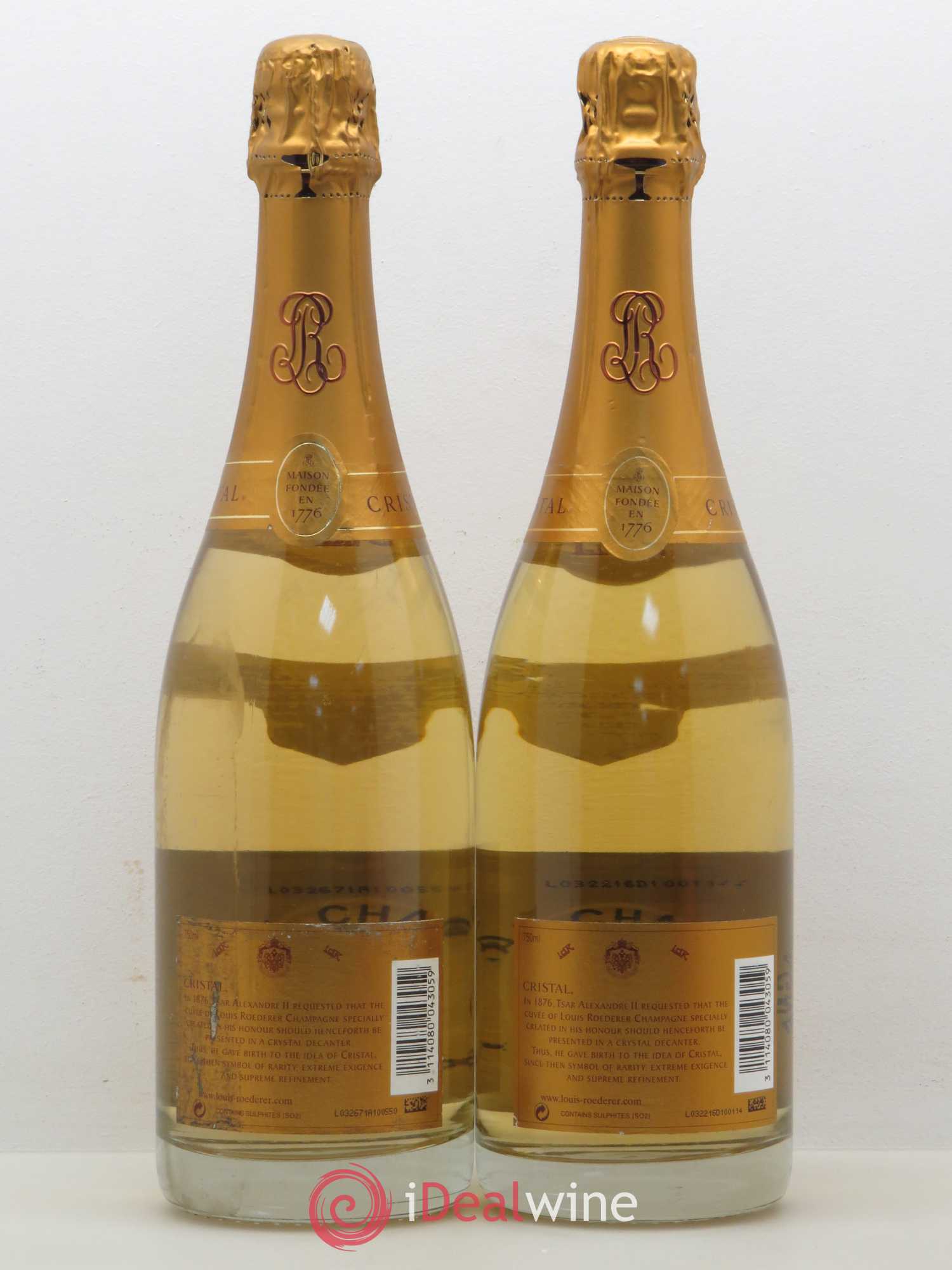 Cristal Louis Roederer 2002 - Lot de 2 bouteilles - 1