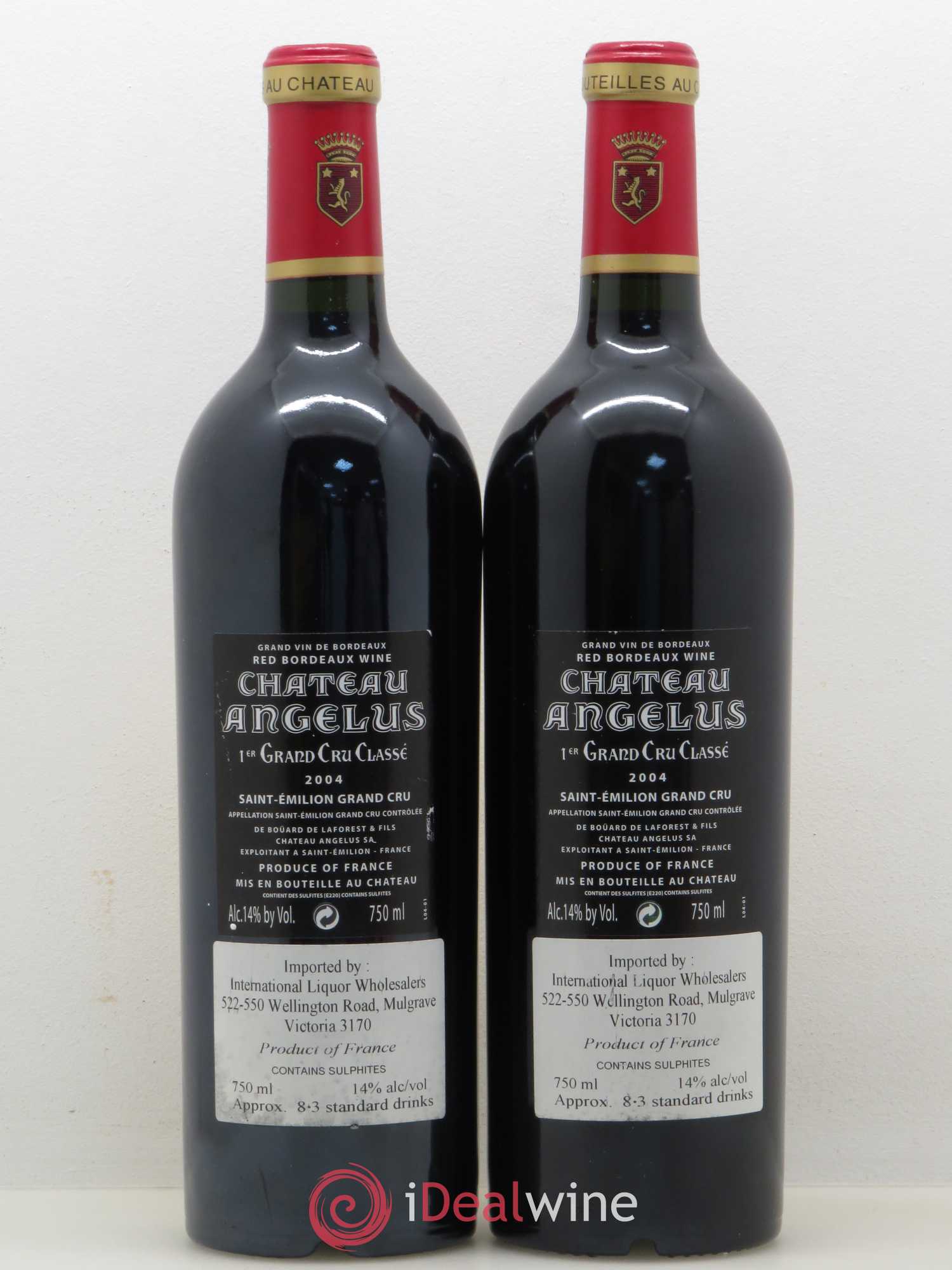 Château Angélus 1er Grand Cru Classé A 2004 - Lot de 2 bouteilles - 1