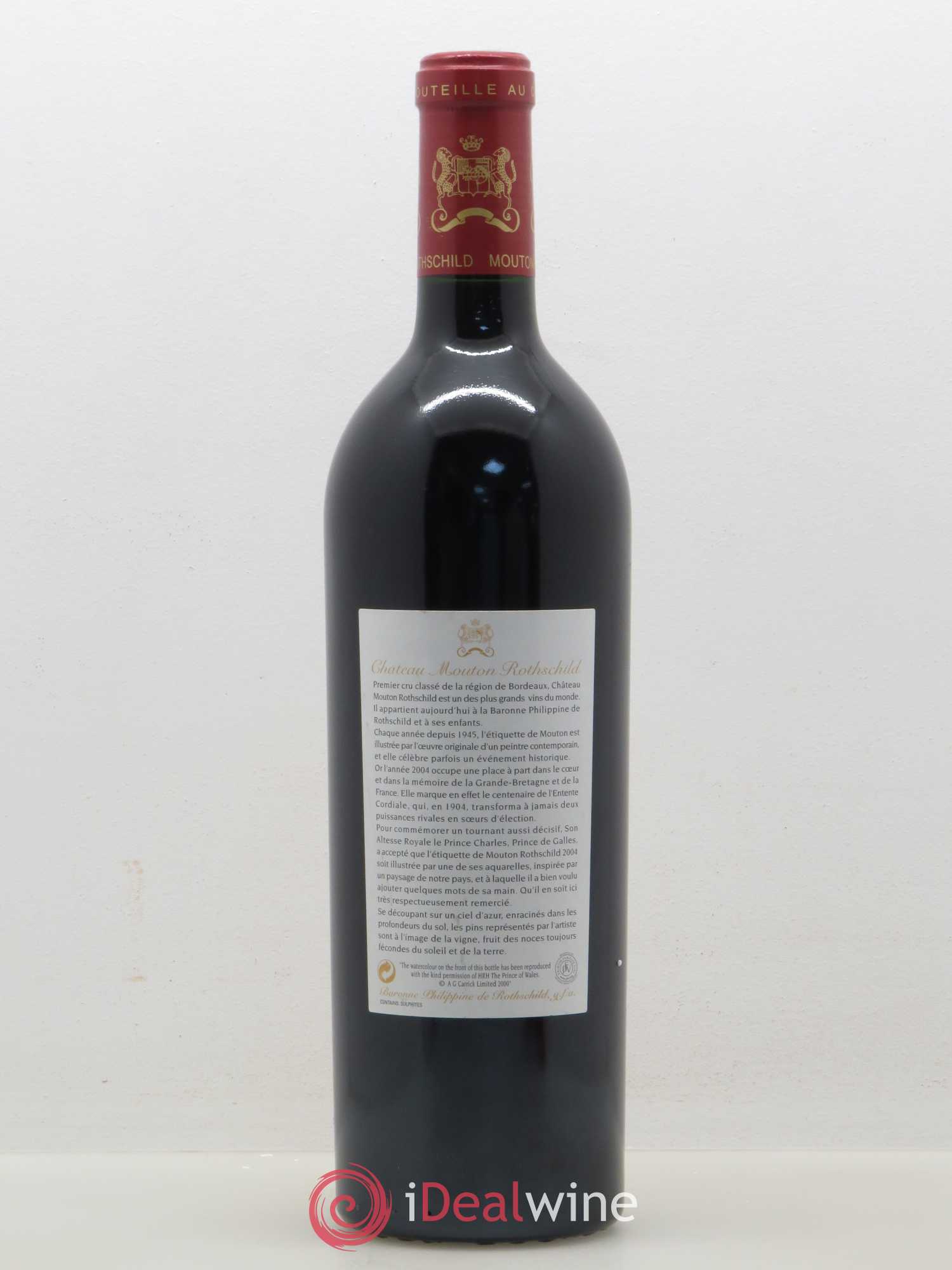 Château Mouton Rothschild 1er Grand Cru Classé 2004 - Lot de 1 bouteille - 1