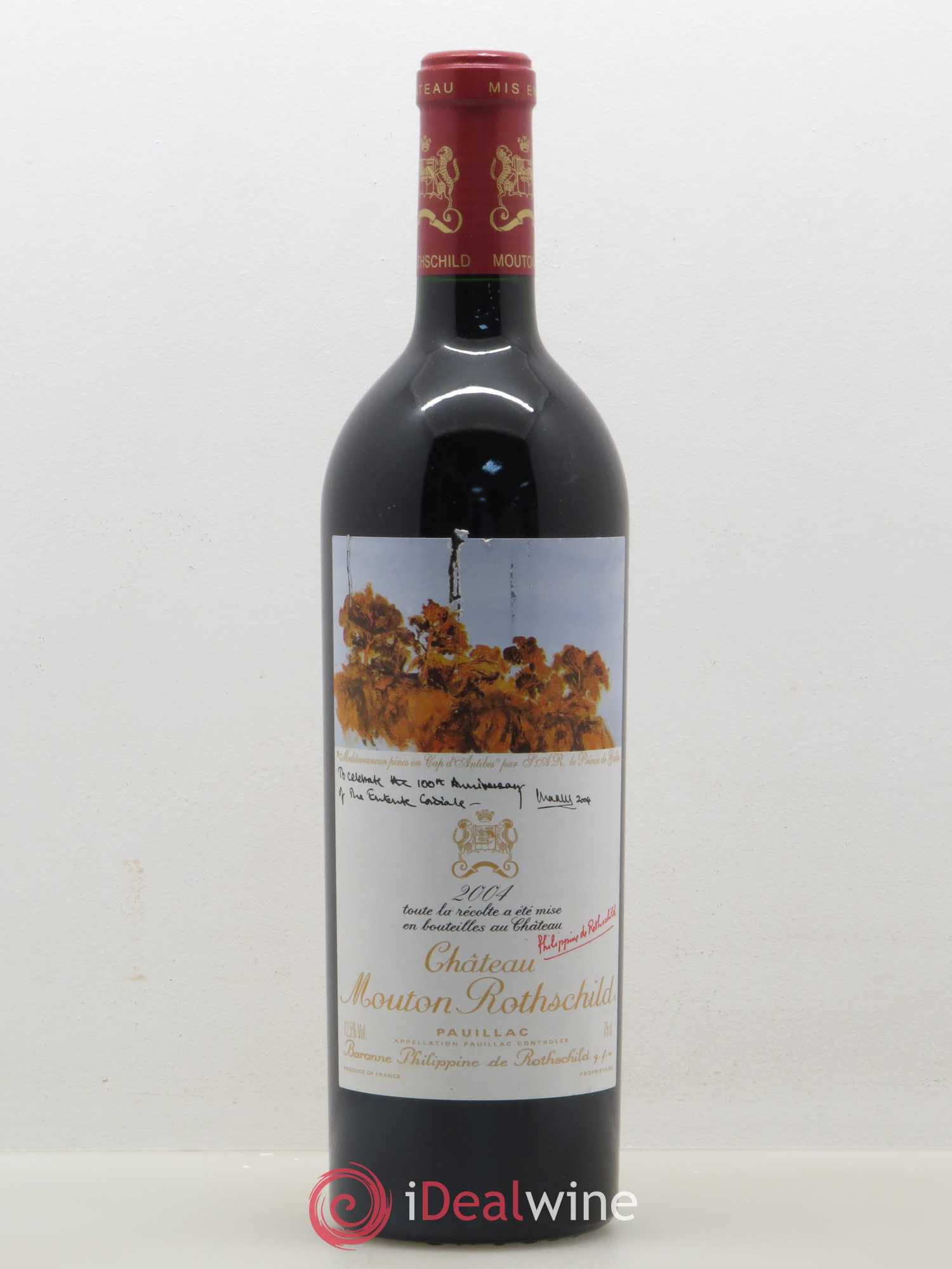 Château Mouton Rothschild 1er Grand Cru Classé 2004 - Lot de 1 bouteille - 0