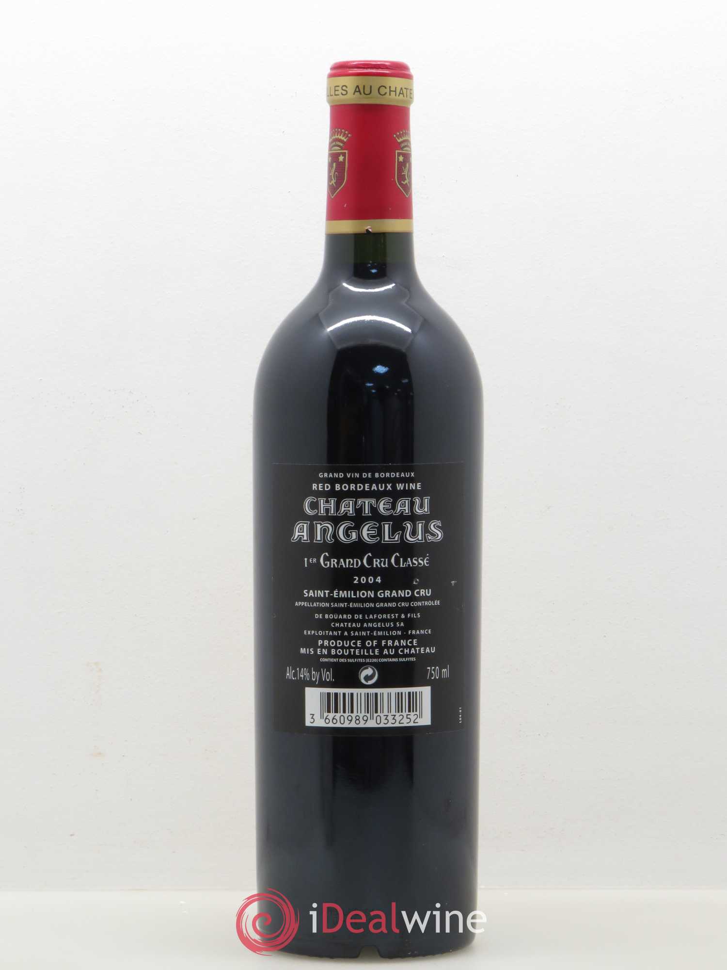 Château Angélus 1er Grand Cru Classé A 2004 - Lot de 1 bouteille - 1