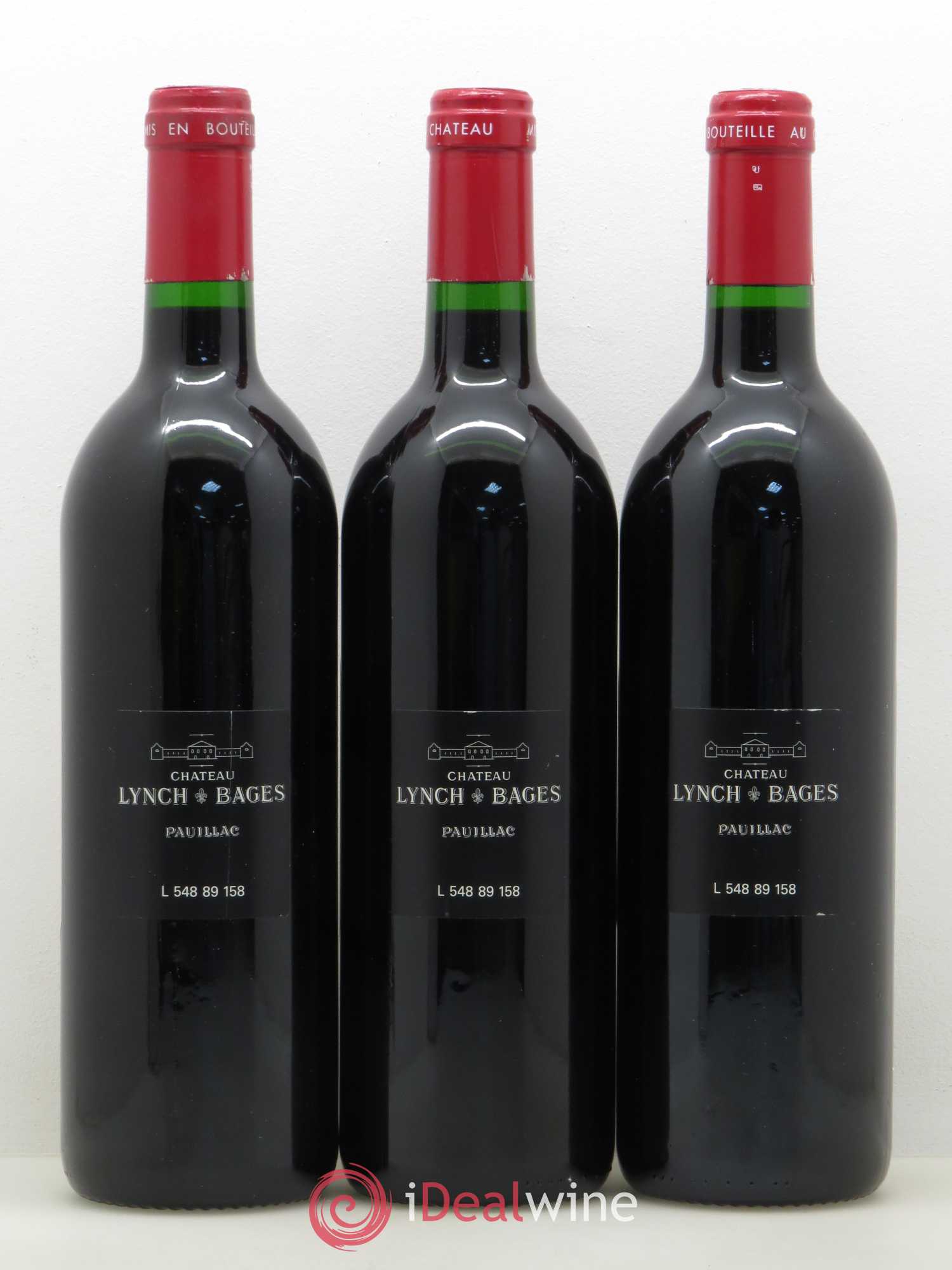Château Lynch Bages 5ème Grand Cru Classé 1989 - Lot de 3 bouteilles - 1