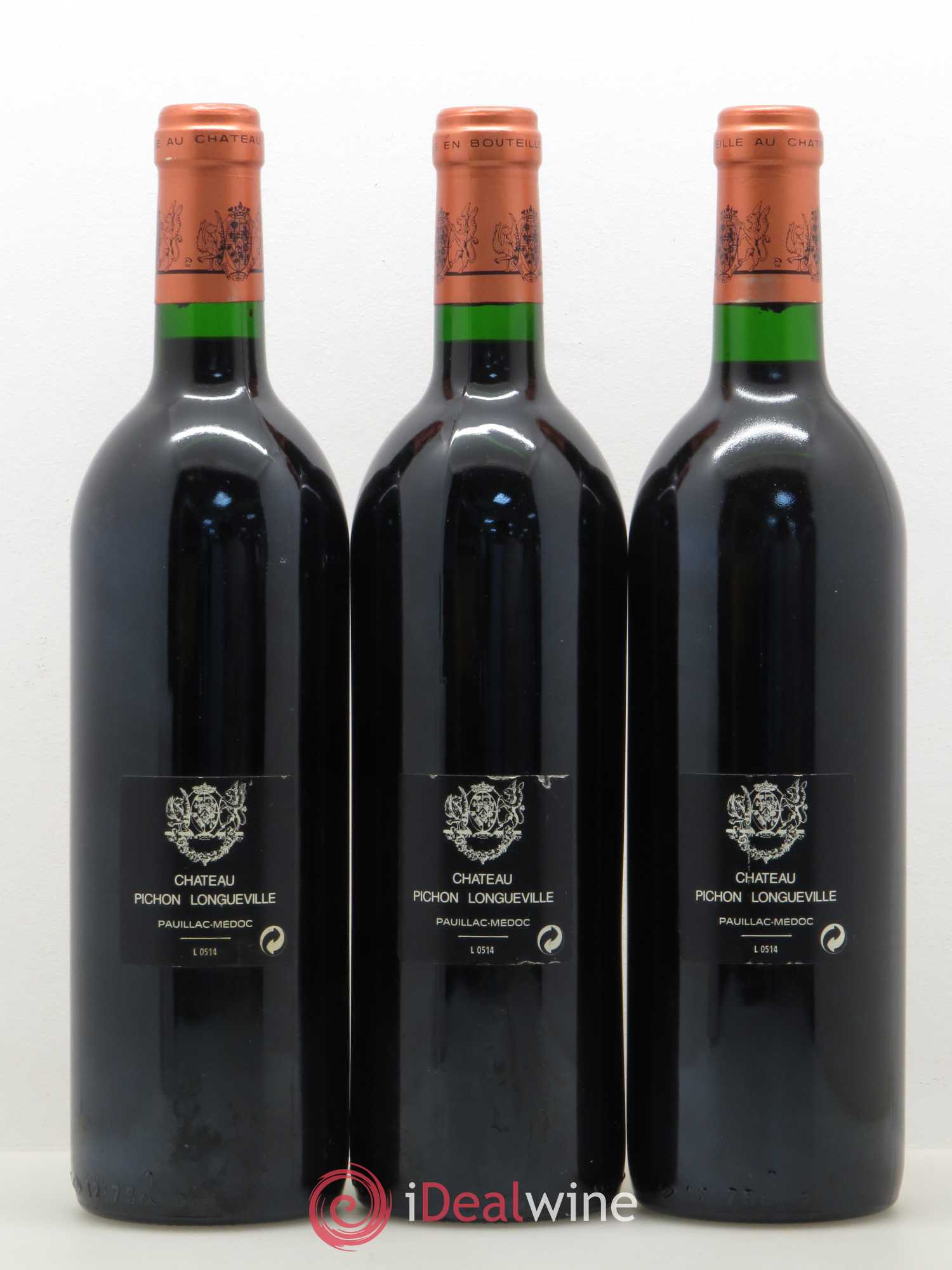 Pichon Longueville Baron 2ème Grand Cru Classé 1990 - Lot de 3 bouteilles - 1