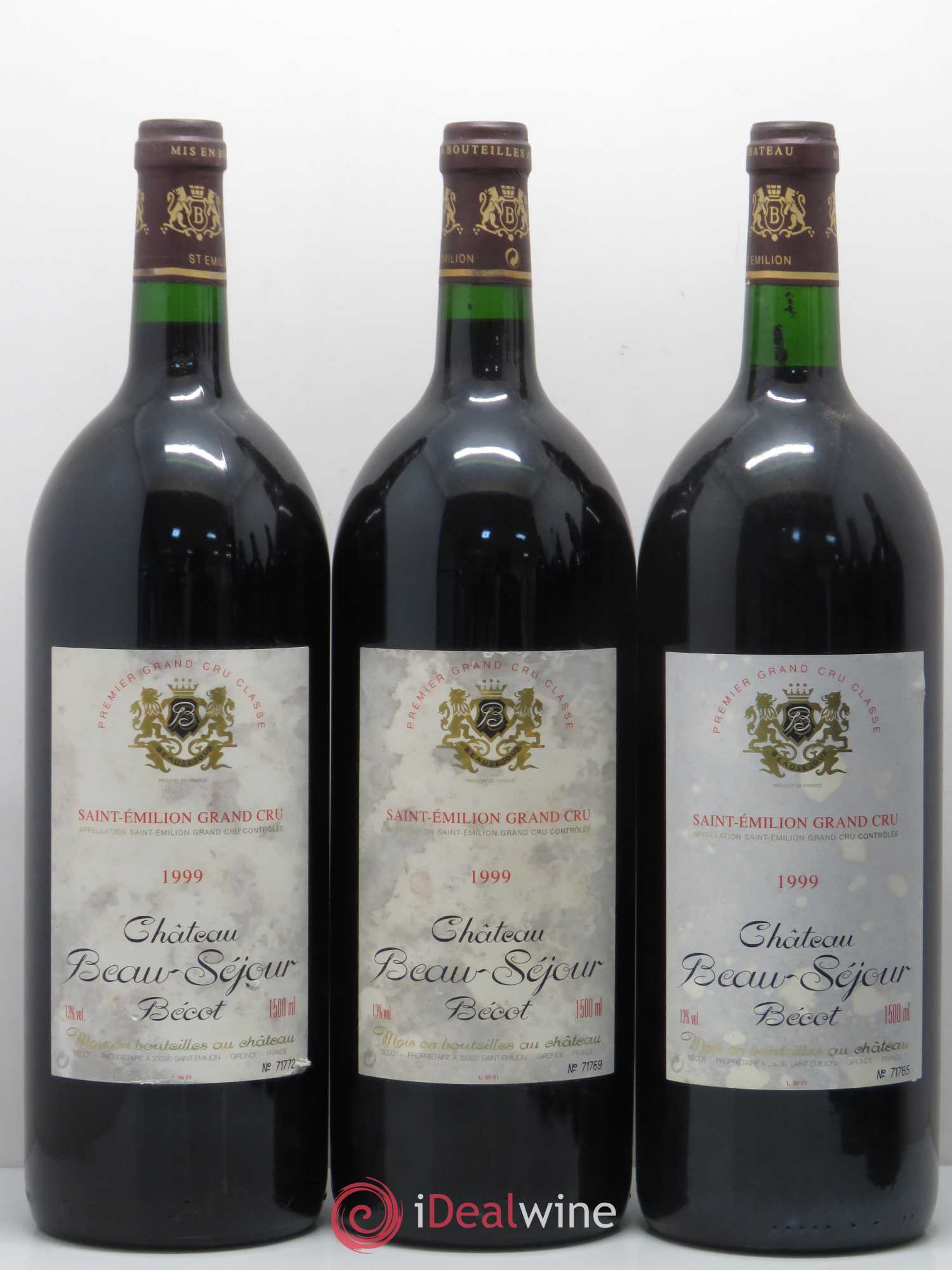 Château Beau-Séjour Bécot 1er Grand Cru Classé B 1999 - Lot de 6 magnums - 1