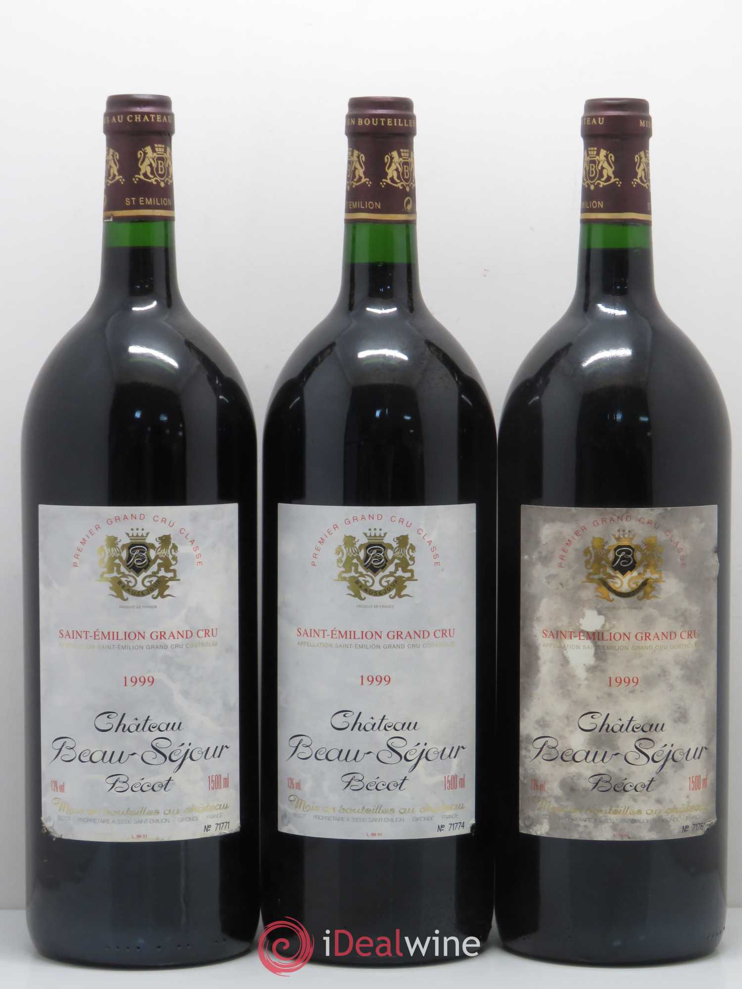 Château Beau-Séjour Bécot 1er Grand Cru Classé B 1999 - Lot de 6 magnums - 2