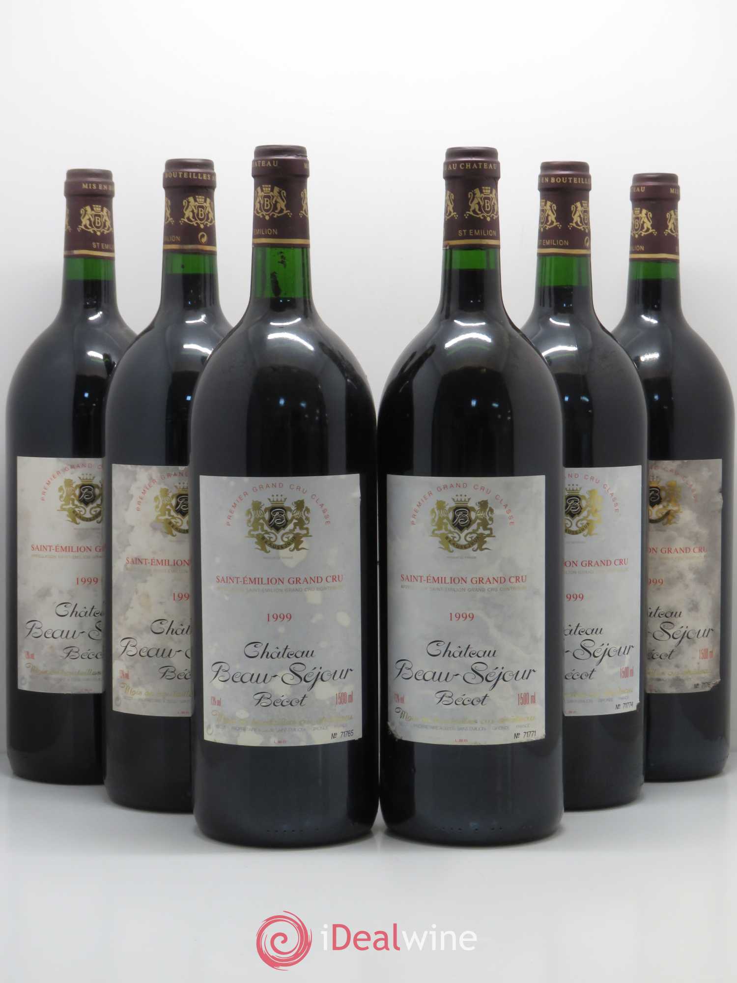Château Beau-Séjour Bécot 1er Grand Cru Classé B 1999 - Lot de 6 magnums - 0