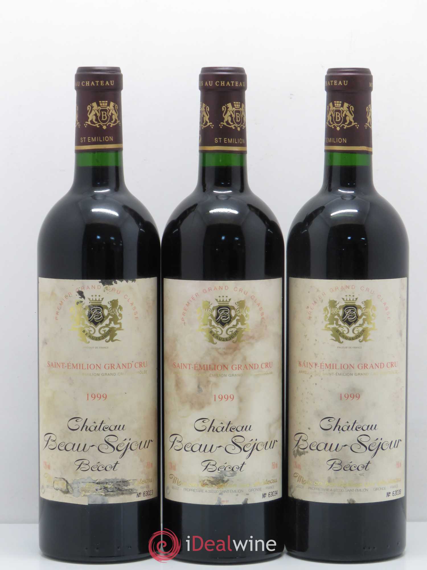 Château Beau-Séjour Bécot 1er Grand Cru Classé B 1999 - Lot de 12 bouteilles - 4