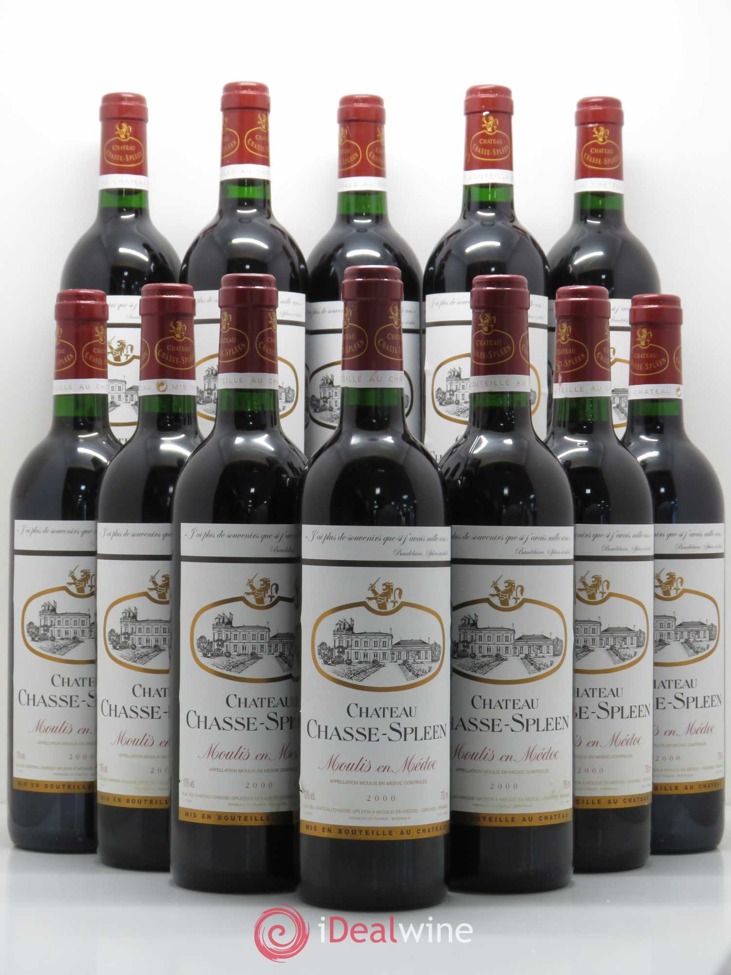 Château Chasse Spleen (sans prix de réserve) 2000 - Lot de 12 bouteilles - 0