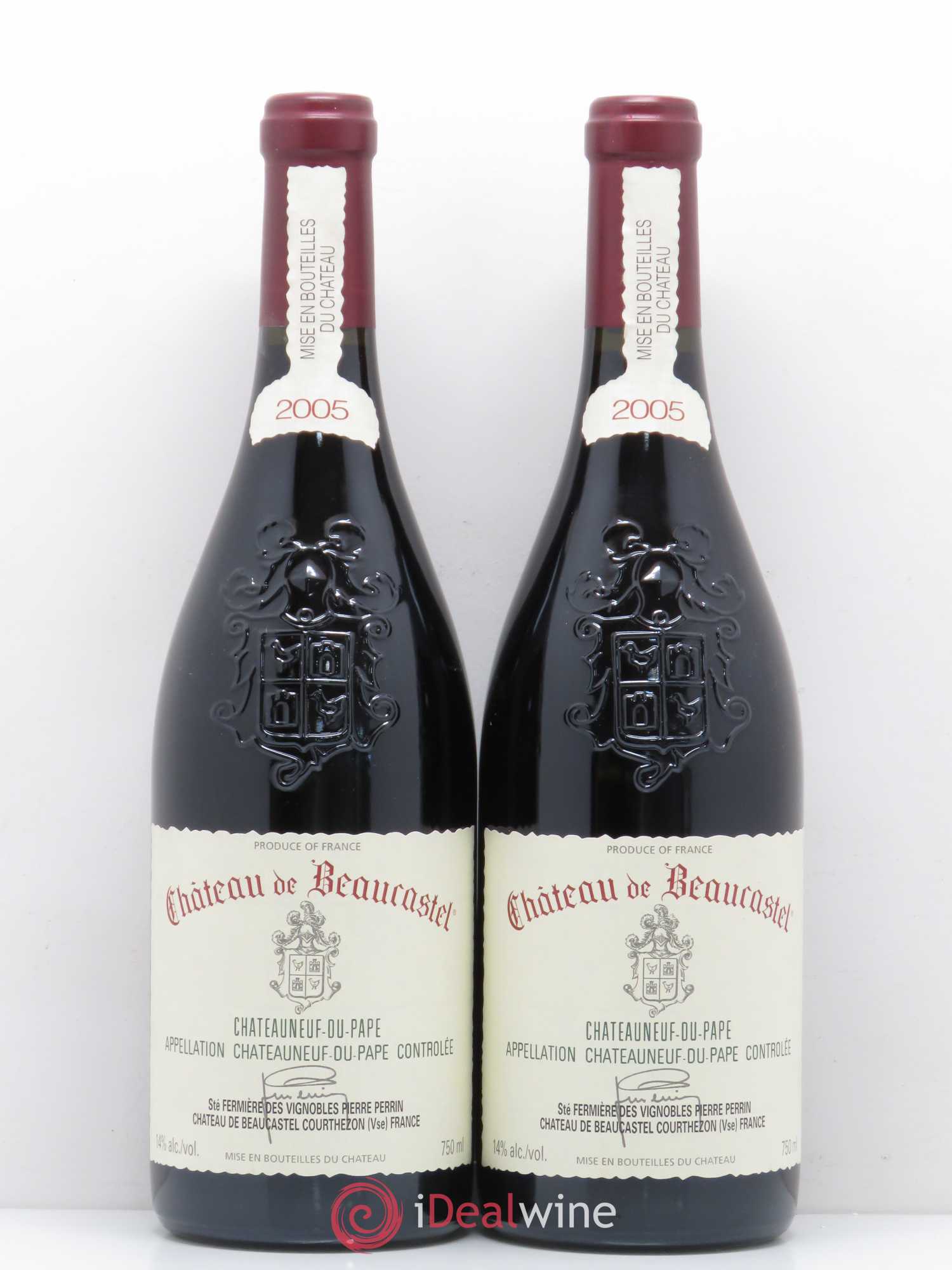 Châteauneuf-du-Pape Château de Beaucastel Famille Perrin 2005 - Lot de 2 bouteilles - 0