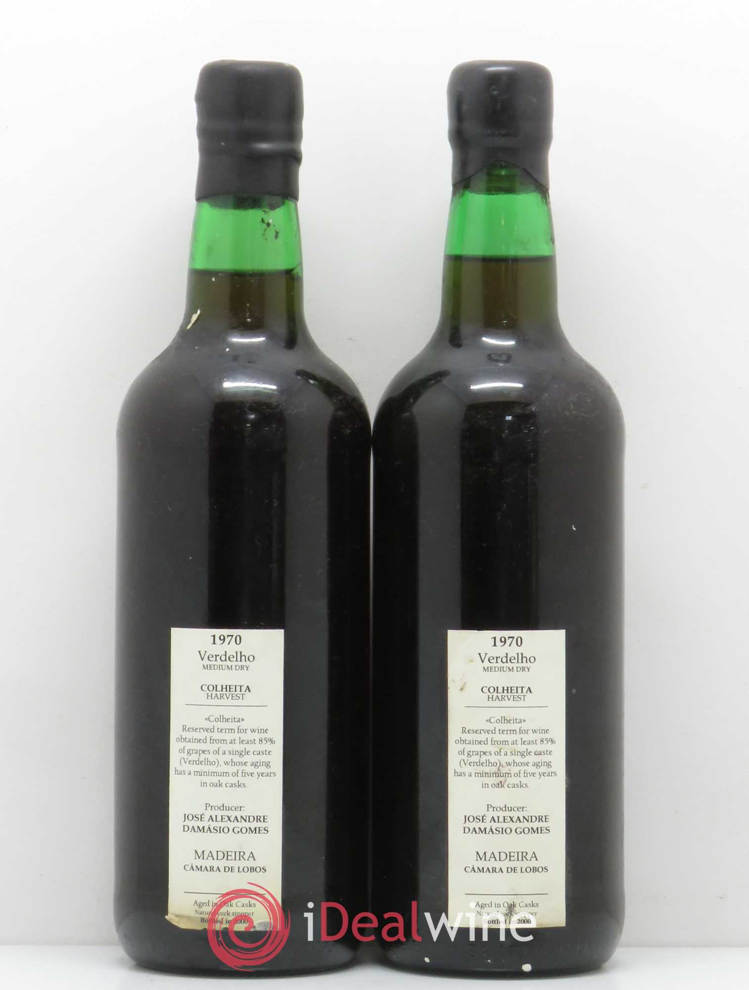 Madère Colheita Verdhello Medium Dry Gomes 1970 - Lot of 2 bottles - 1