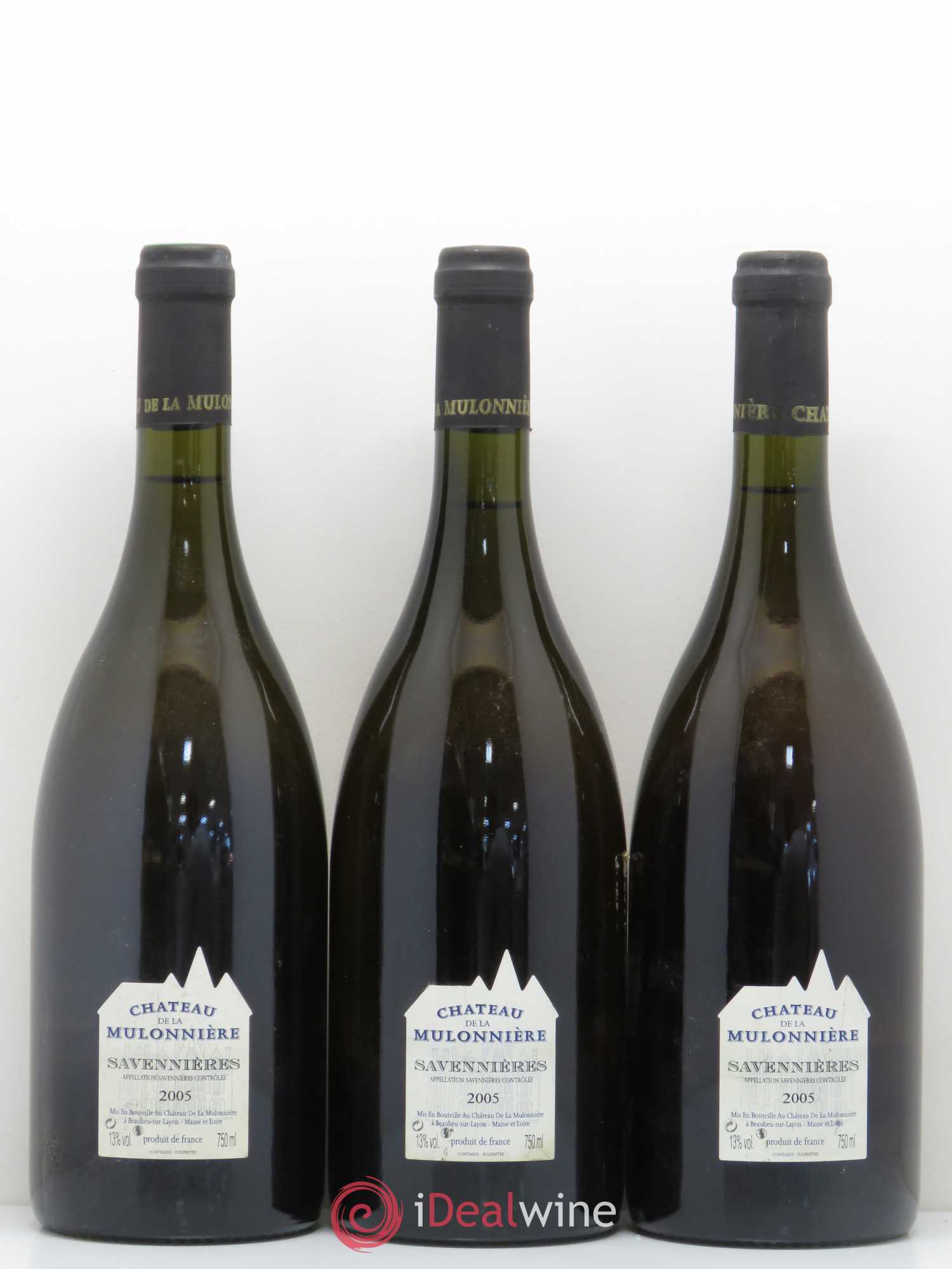 Savennières Château de La Mulonniere (sans prix de réserve) 2005 - Posten von 3 Flaschen - 1