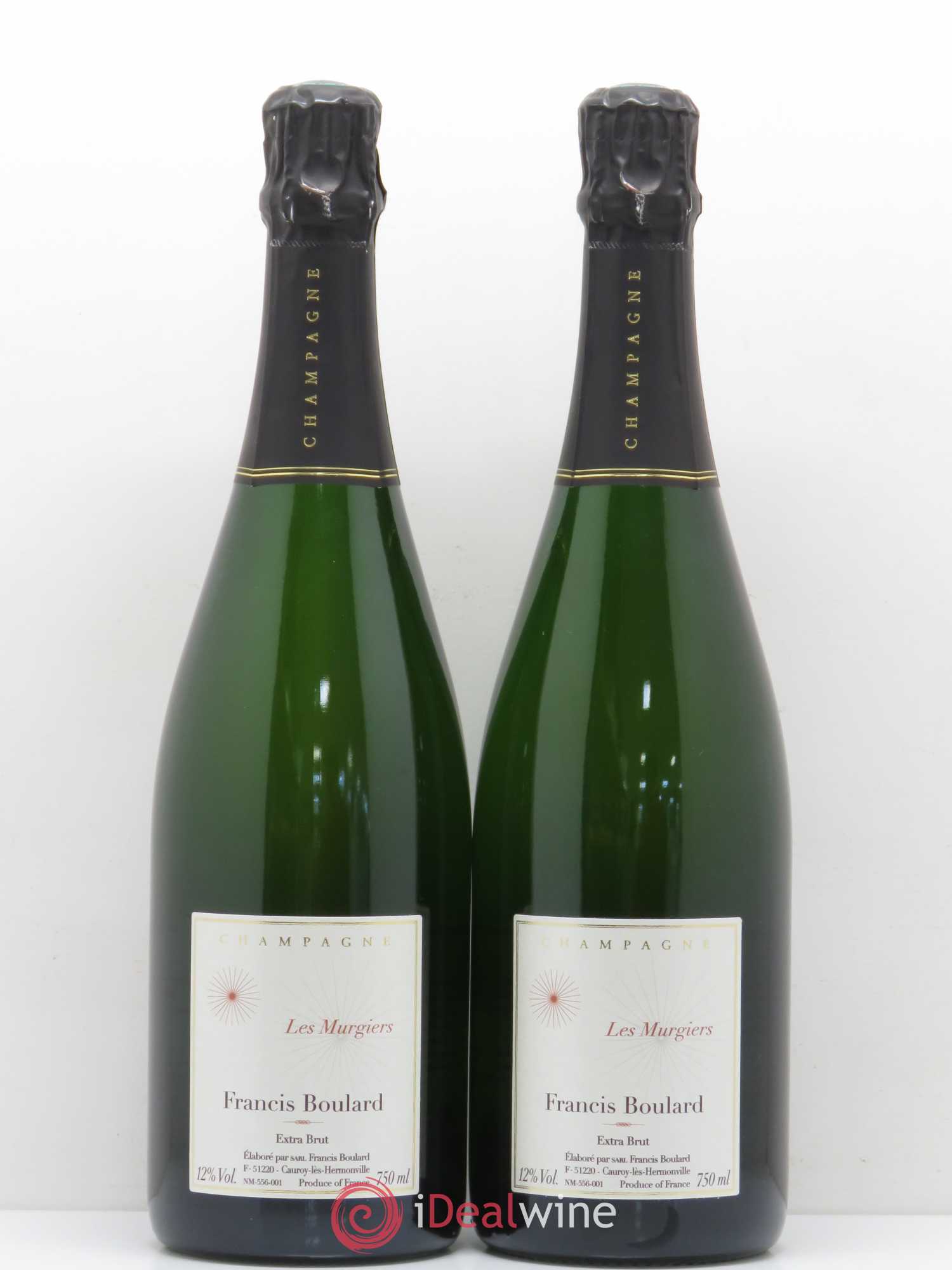 Les Murgiers Blanc de Noirs Extra-Brut Francis Boulard (sans prix de réserve) - Lot de 2 bouteilles - 0