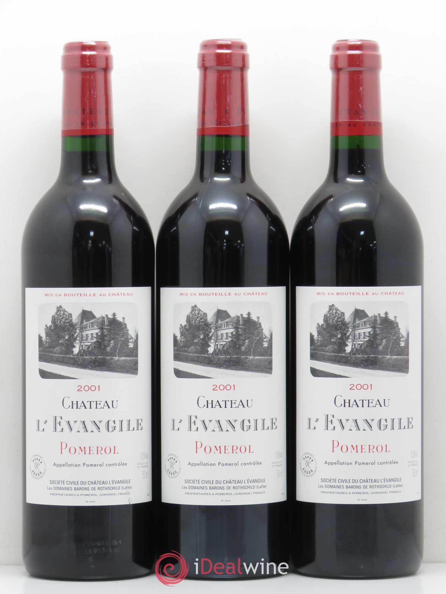 Château l' Évangile 2001 - Lot de 6 bouteilles - 2