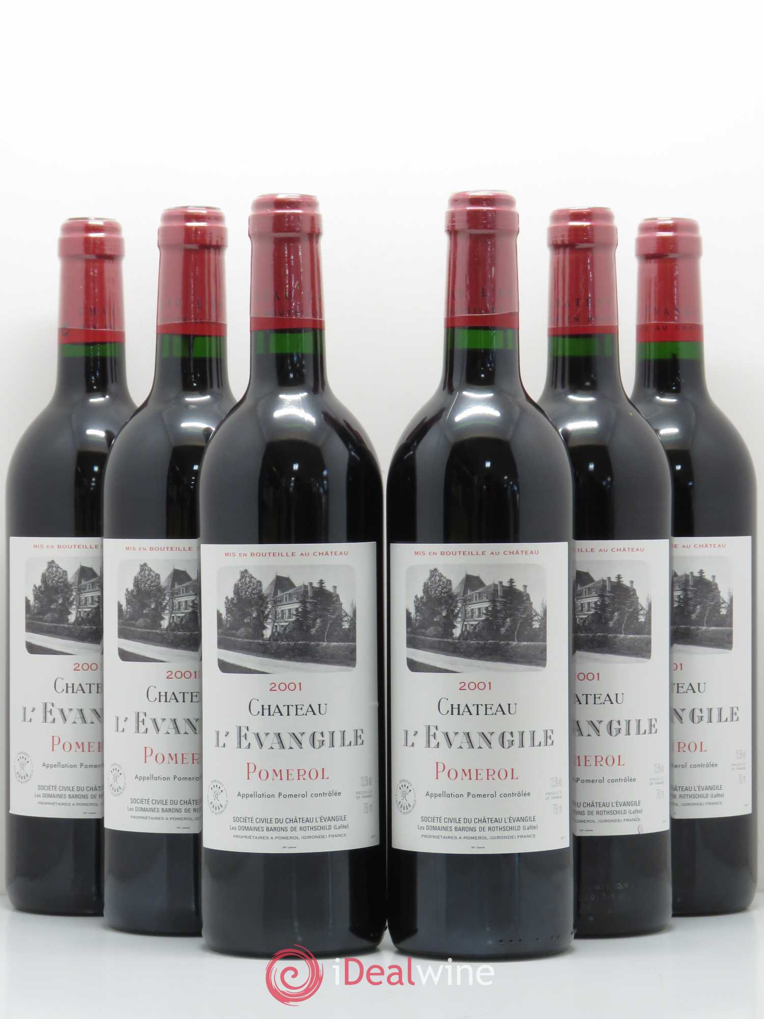 Château l' Évangile 2001 - Lot de 6 bouteilles - 0