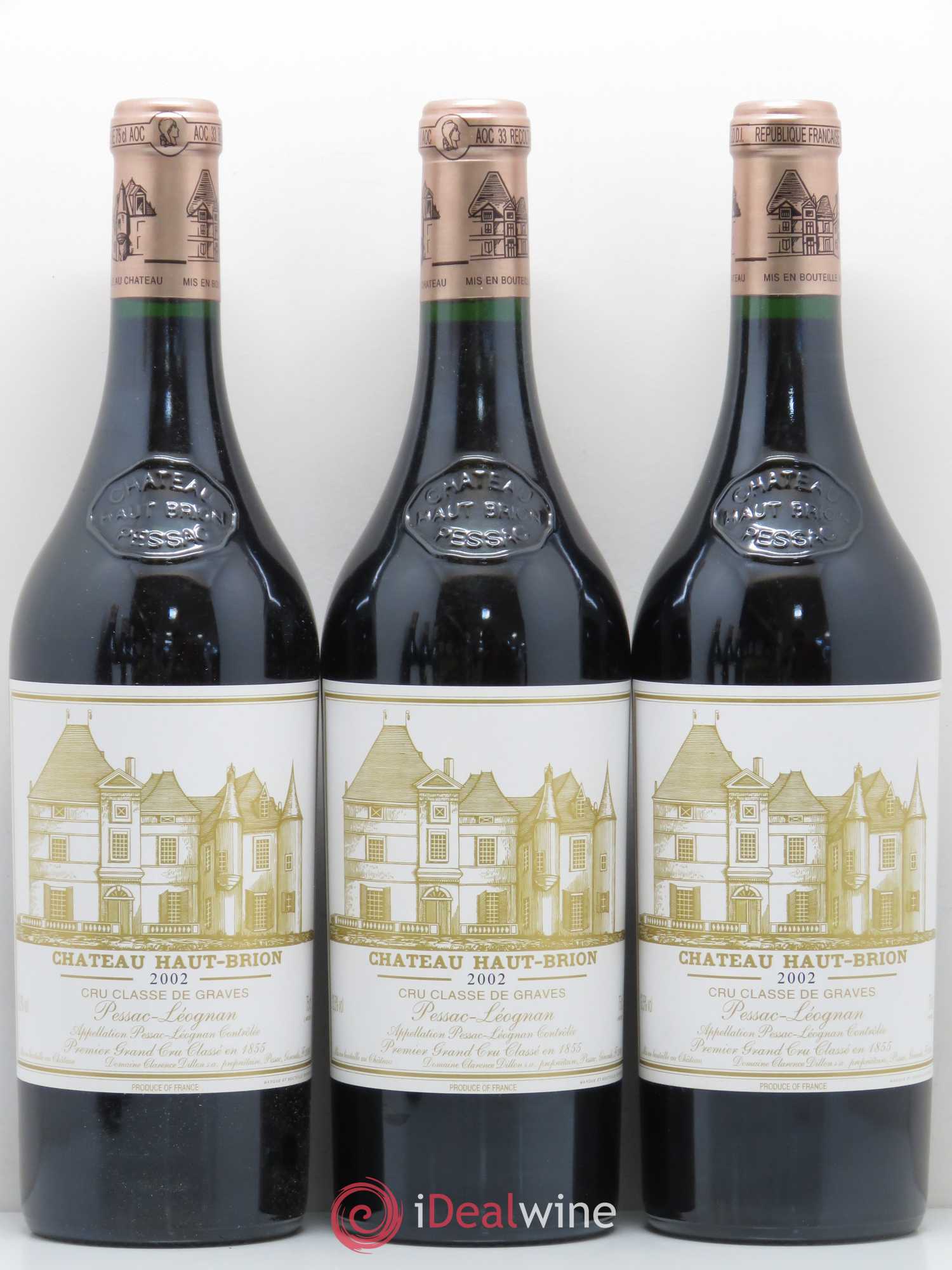 Château Haut Brion 1er Grand Cru Classé 2002 - Lot de 12 bouteilles - 1