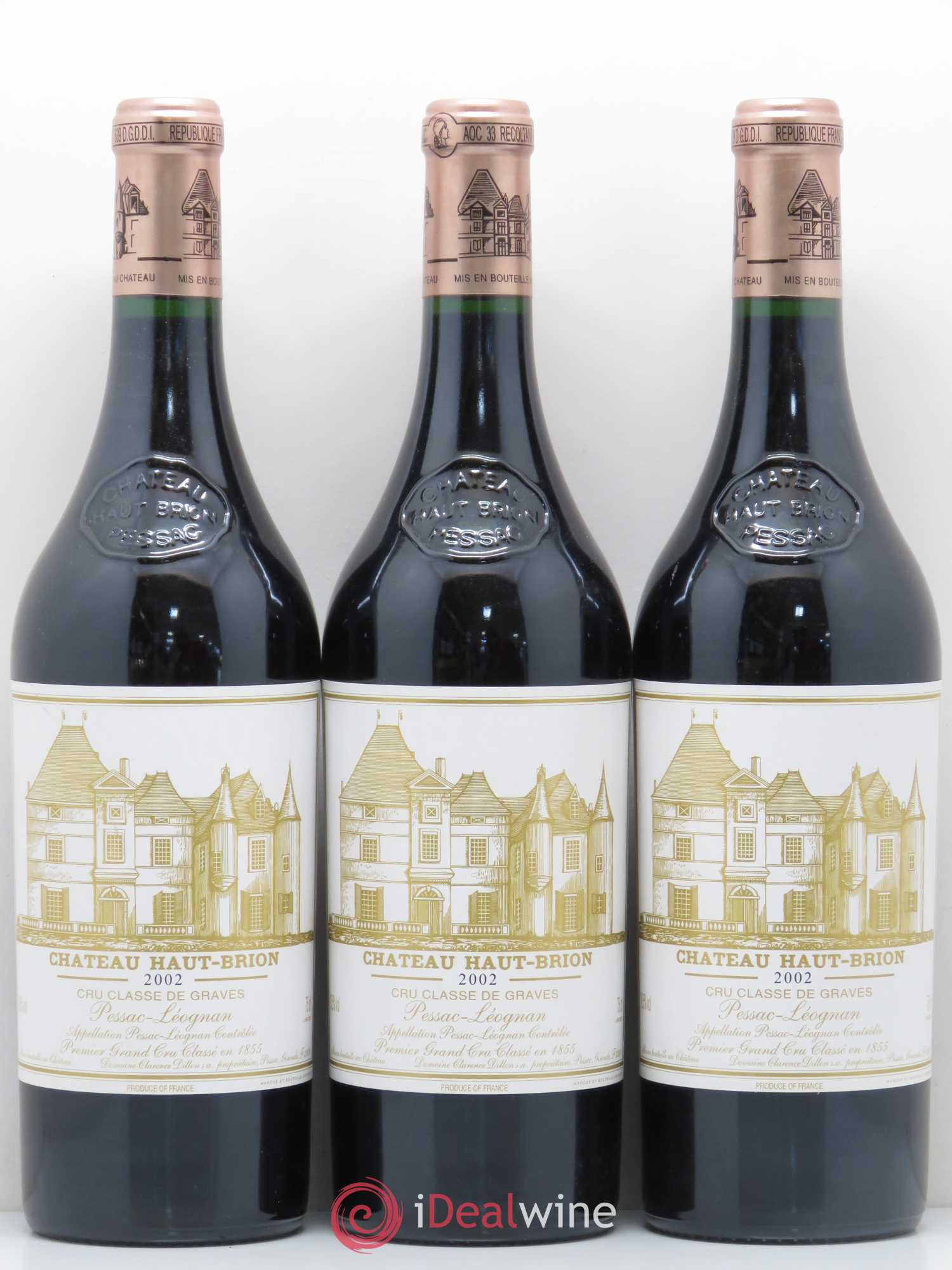 Château Haut Brion 1er Grand Cru Classé 2002 - Lot de 12 bouteilles - 2