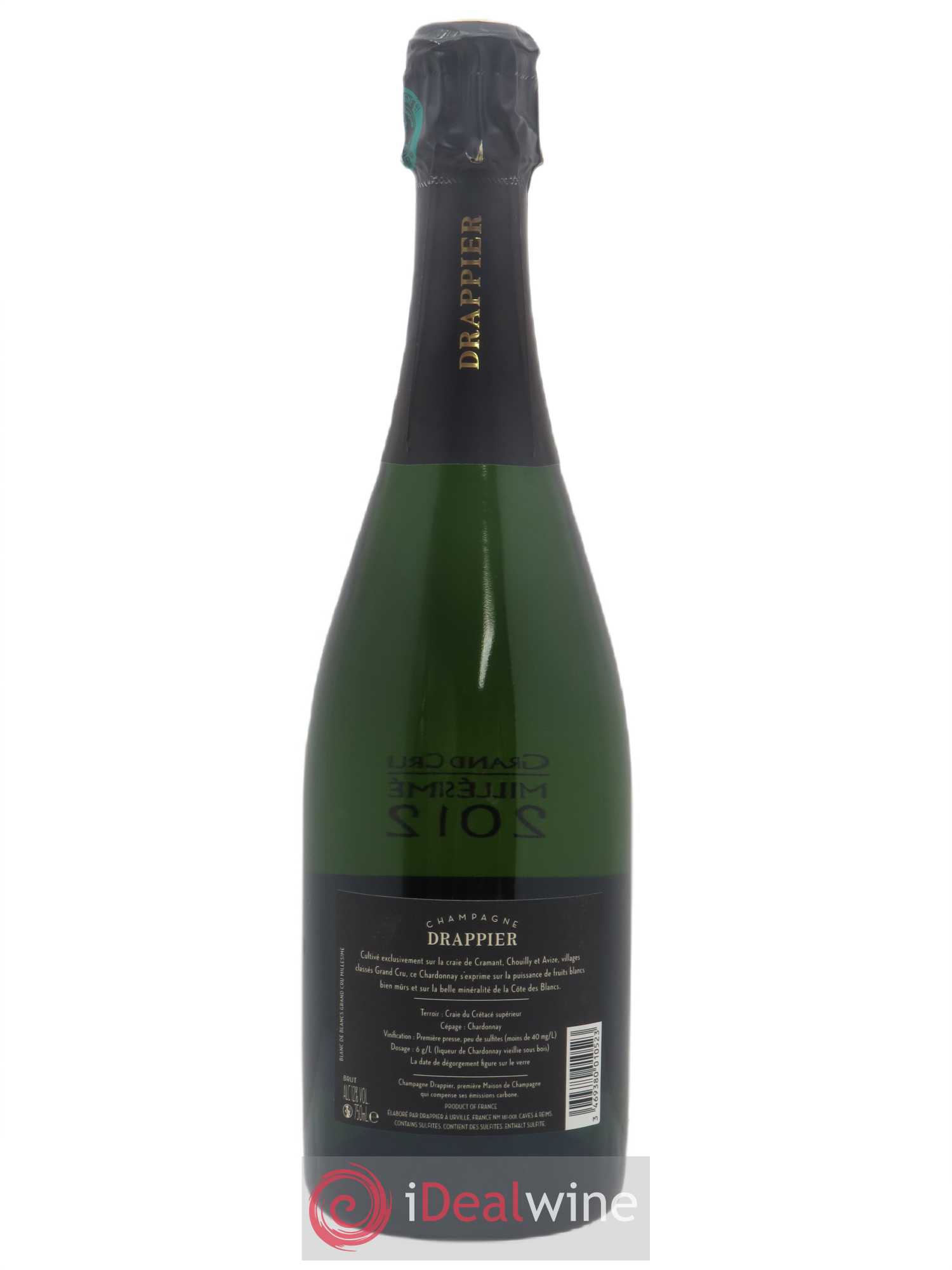 Blanc de Blancs Brut Drappier 2012 - Lot de 1 bouteille - 1