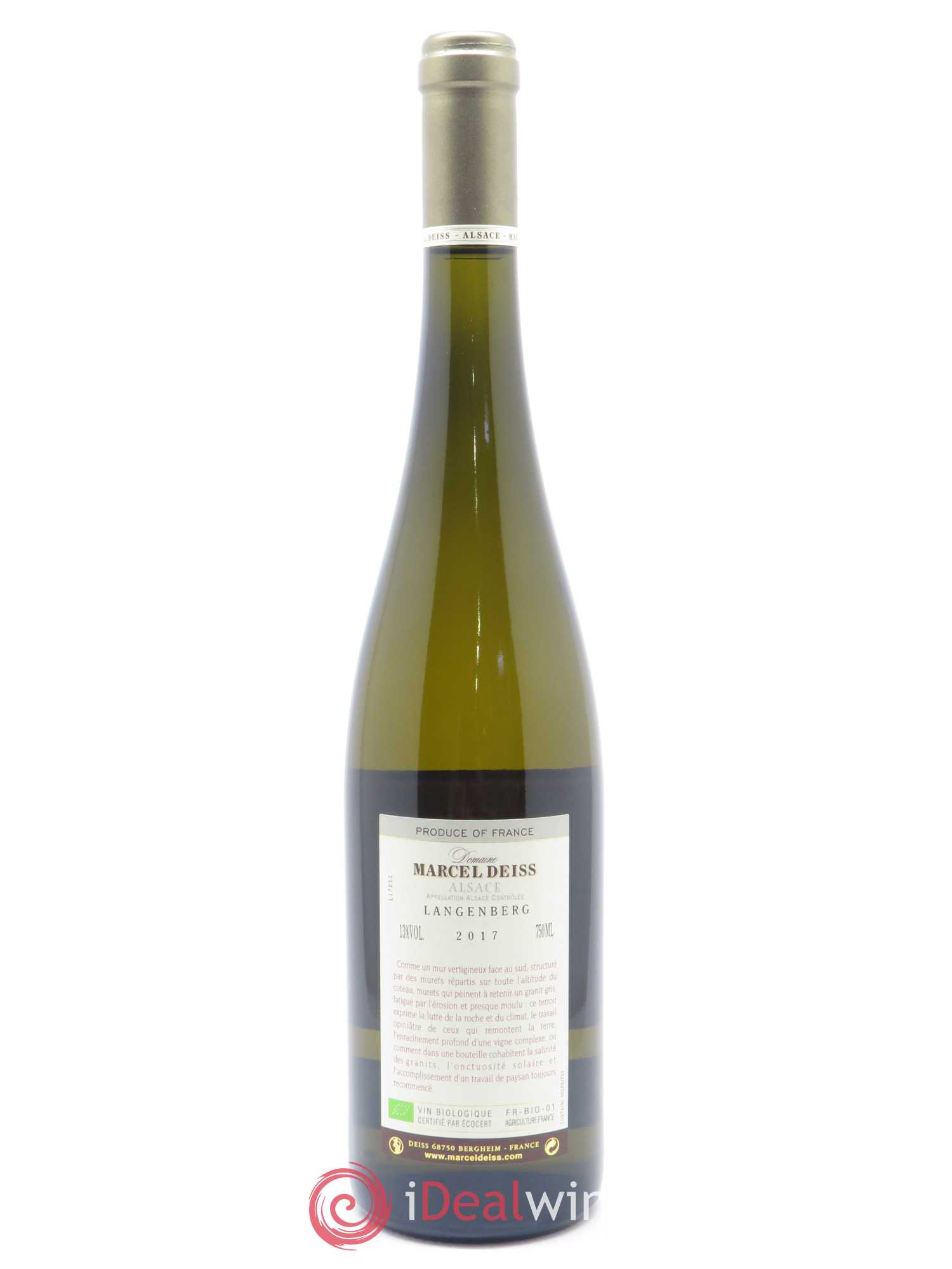 Alsace Langenberg Marcel Deiss (Domaine) 2017 - Lot de 1 bouteille - 1
