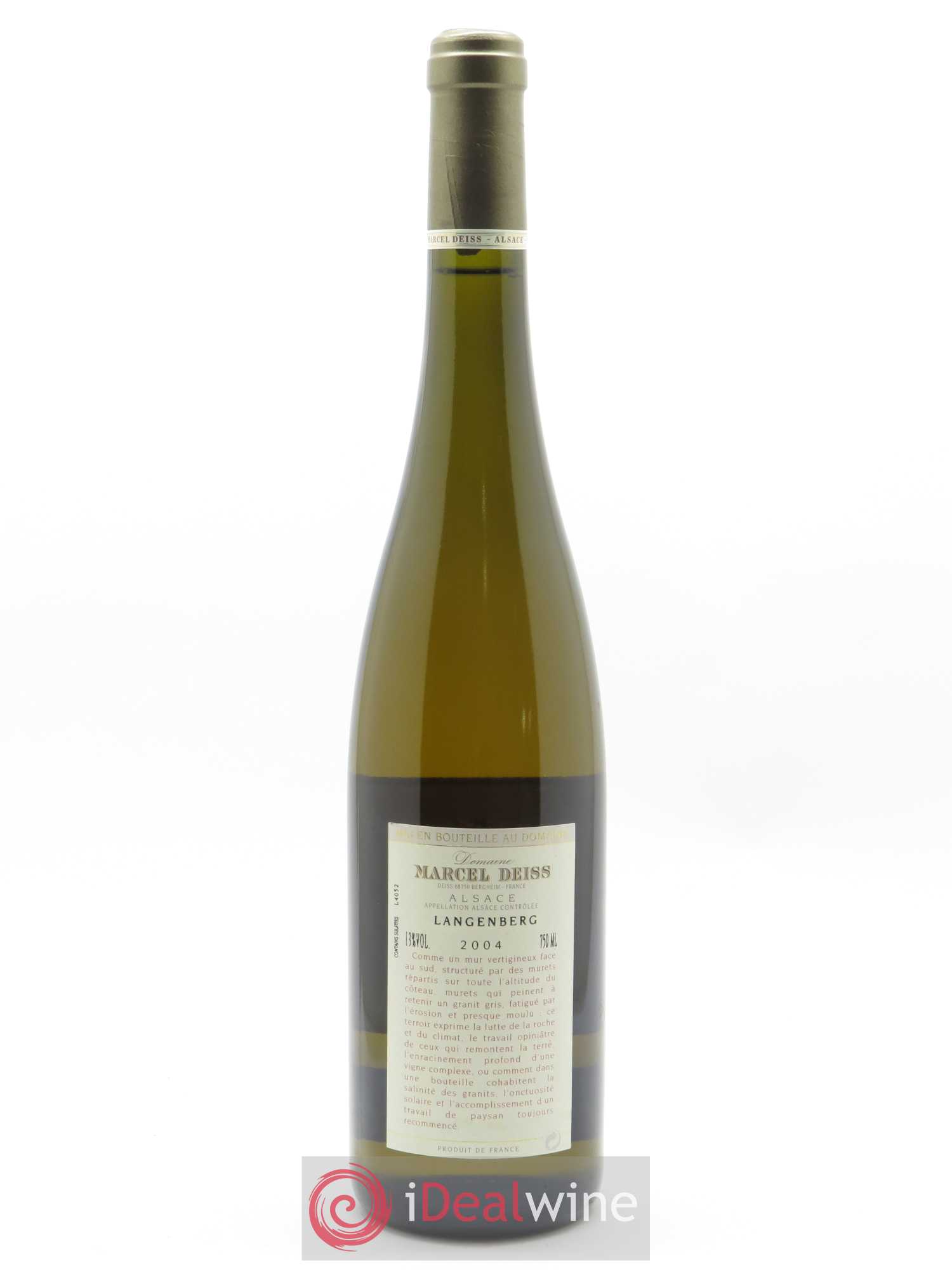 Alsace Langenberg Marcel Deiss (Domaine) 2004 - Lot of 1 bottle - 1