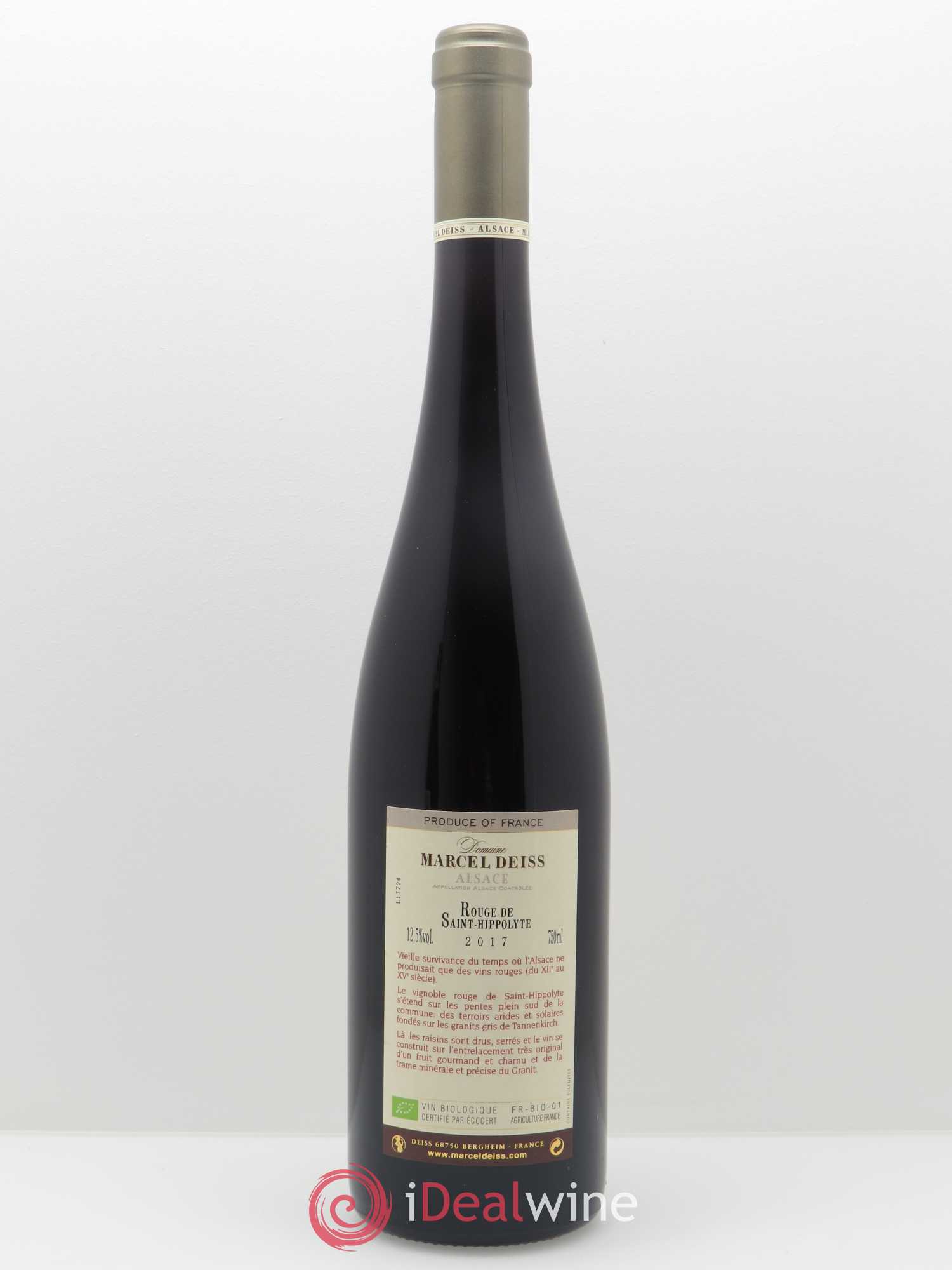 Alsace Rouge de Saint-Hippolyte Marcel Deiss (Domaine) 2017 - Lot de 1 bouteille - 1