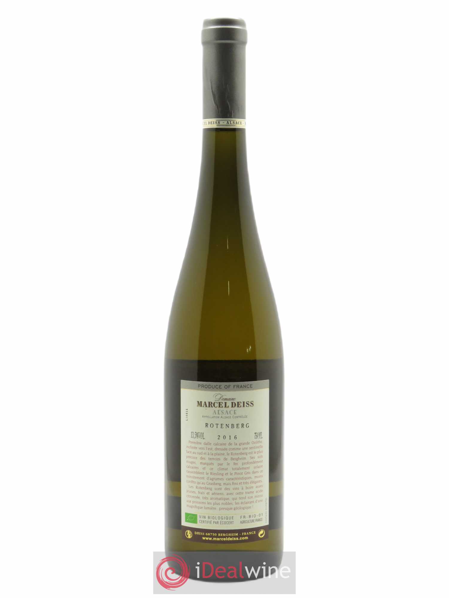 Alsace Rotenberg La Colline rouge Marcel Deiss (Domaine) 2016 - Lot of 1 bottle - 1