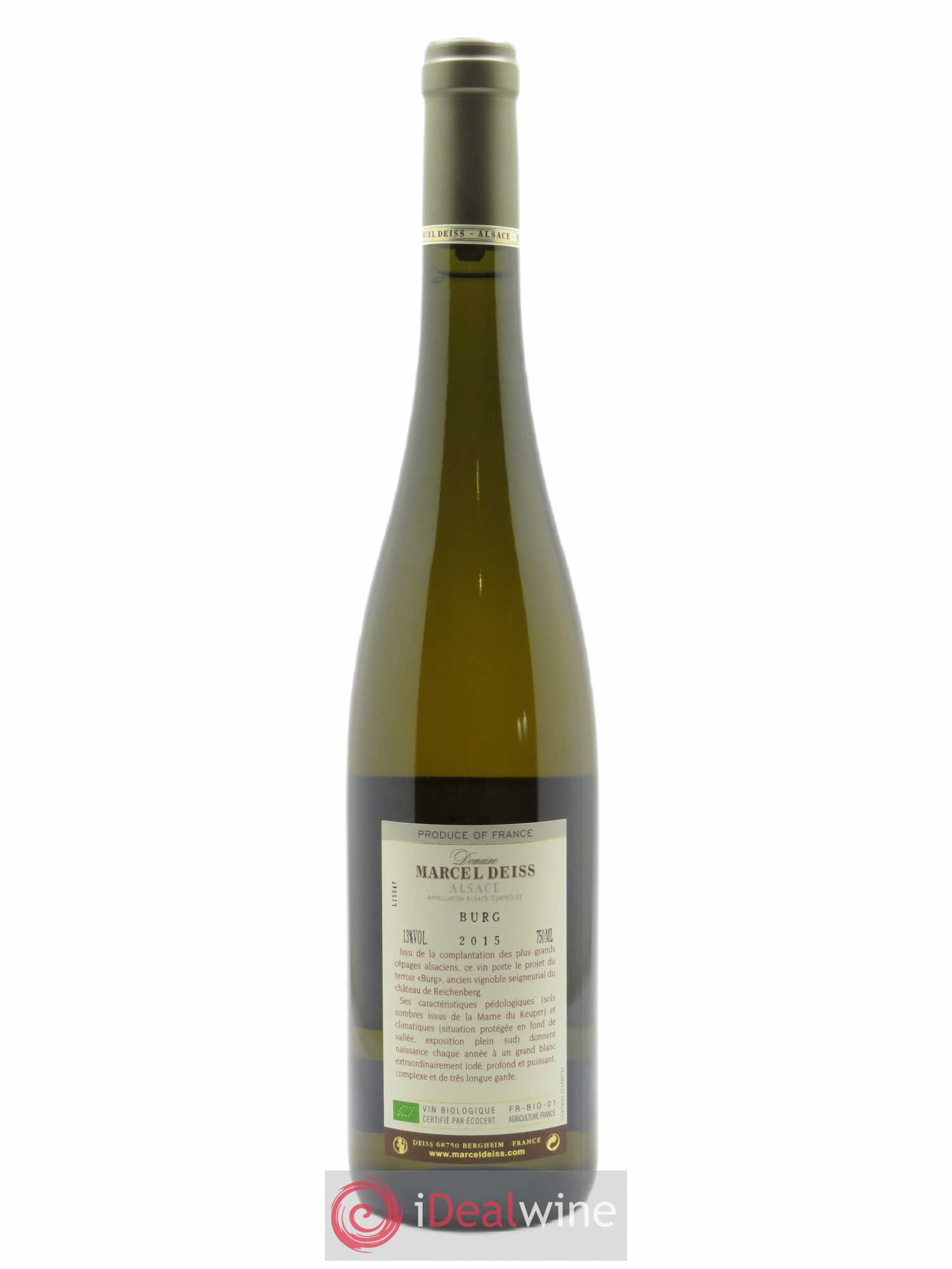Alsace Burg Marcel Deiss (Domaine) 2015 - Lot of 1 bottle - 1