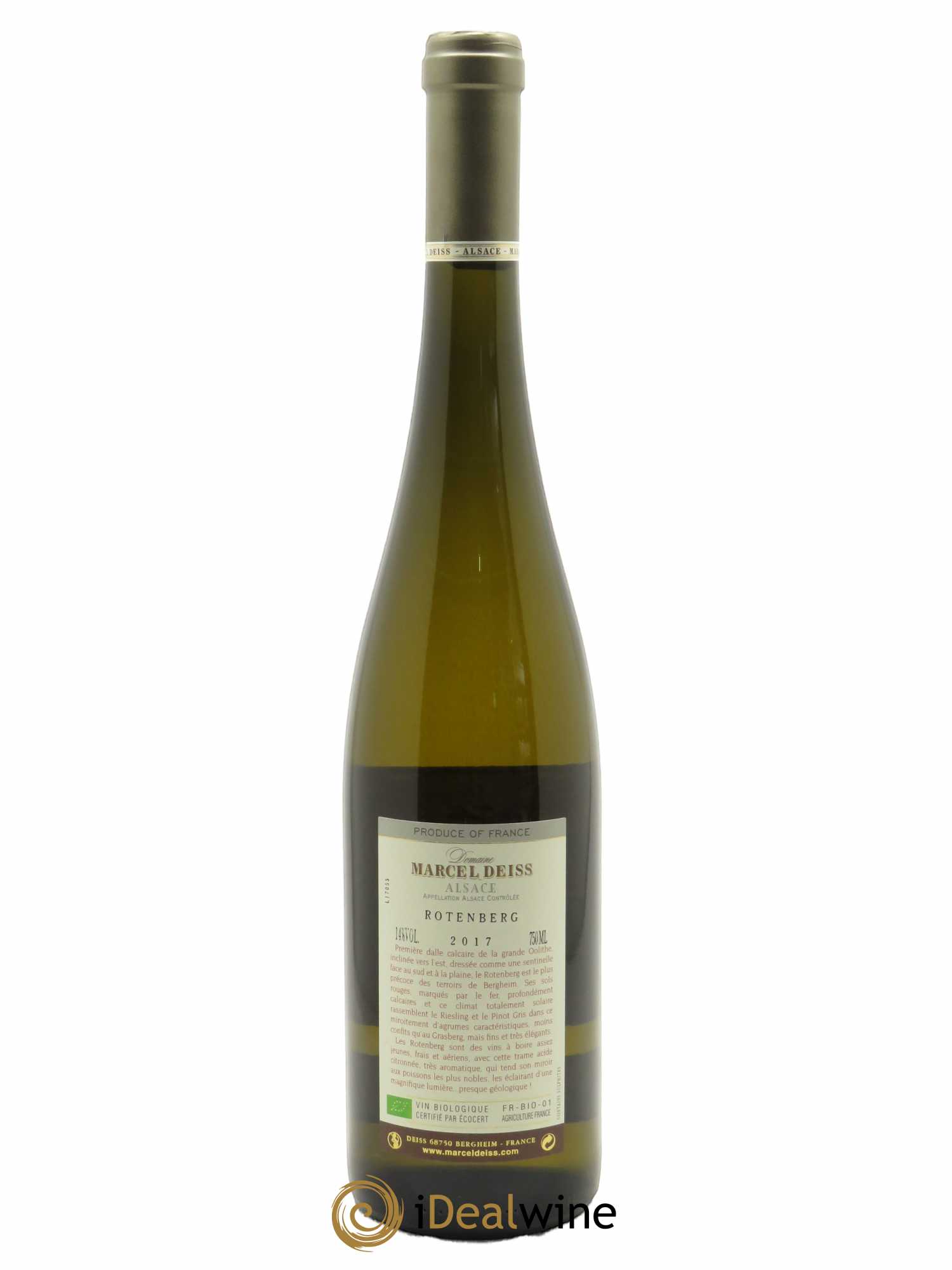 Alsace Rotenberg La Colline rouge Marcel Deiss (Domaine) 2017 - Lot de 1 bouteille - 1