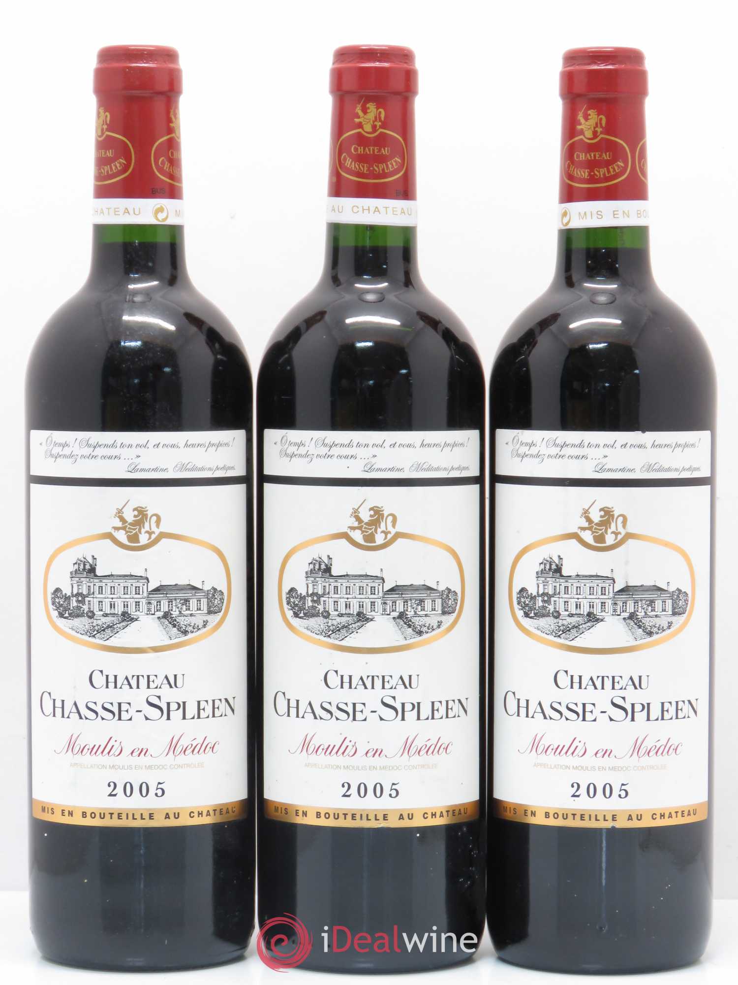 Château Chasse Spleen 2005 - Lot de 3 bouteilles - 0