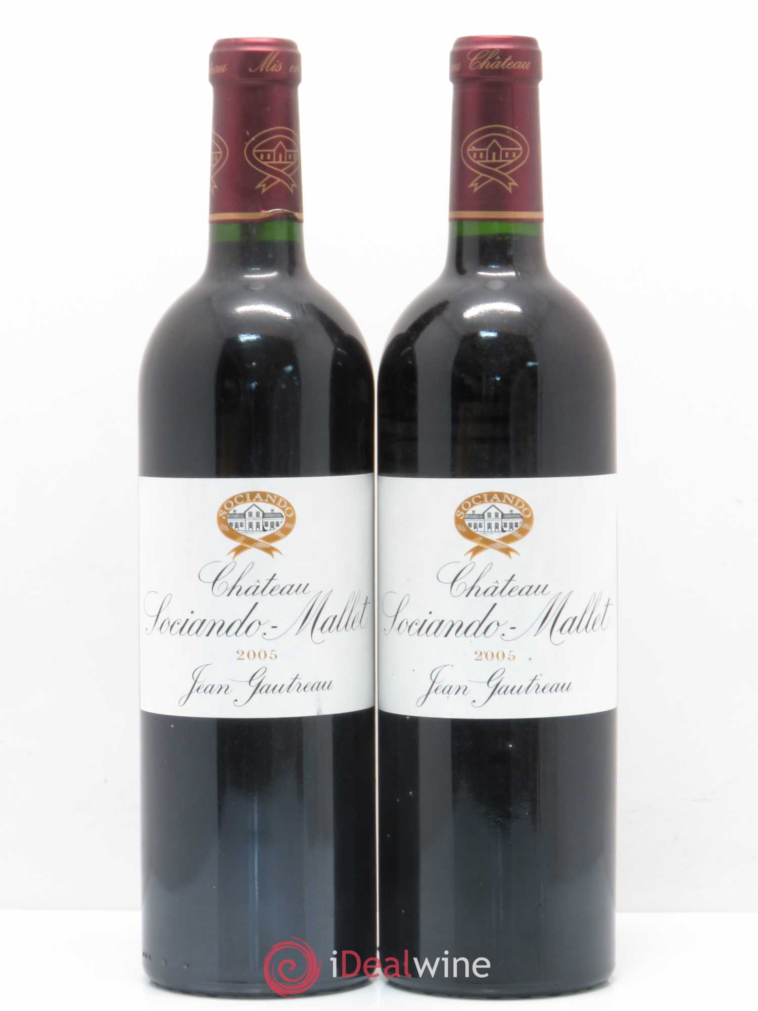 Château Sociando Mallet 2005 - Lot de 2 bouteilles - 0