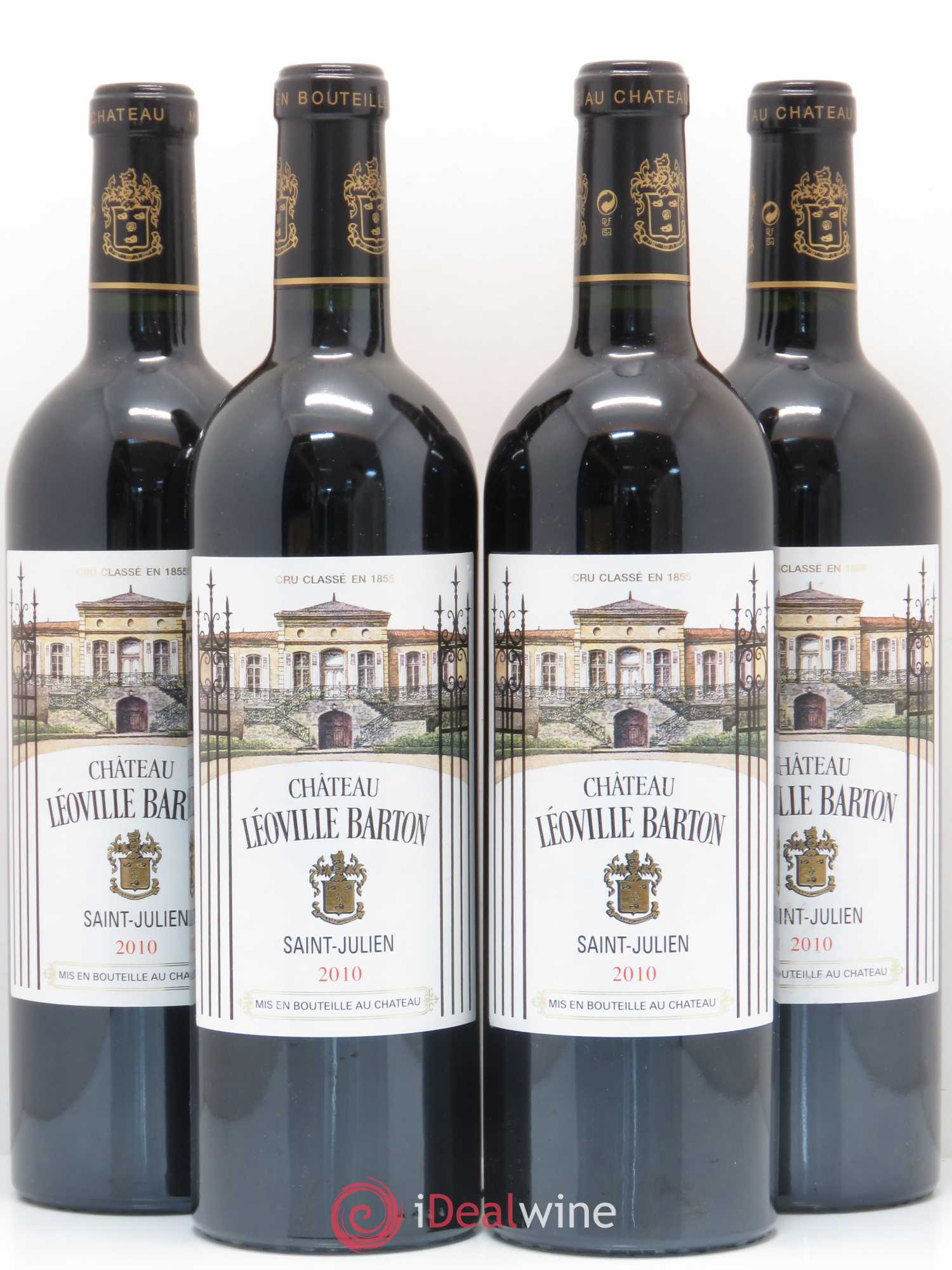 Château Léoville Barton 2ème Grand Cru Classé 2010 - Lot de 4 bouteilles - 0