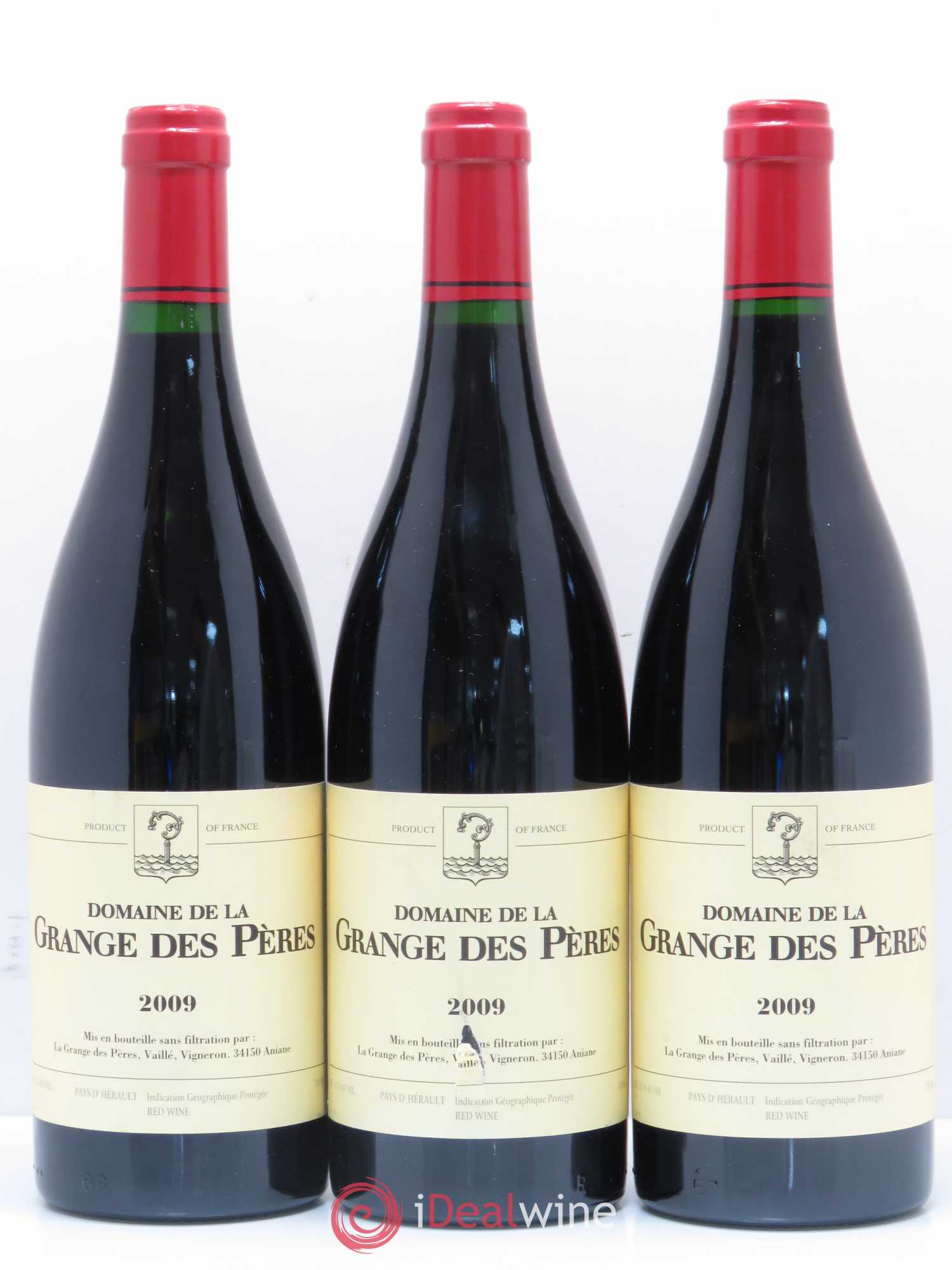 Pays d'Hérault Grange des Pères Laurent Vaillé 2009 - Lot de 3 bouteilles - 0