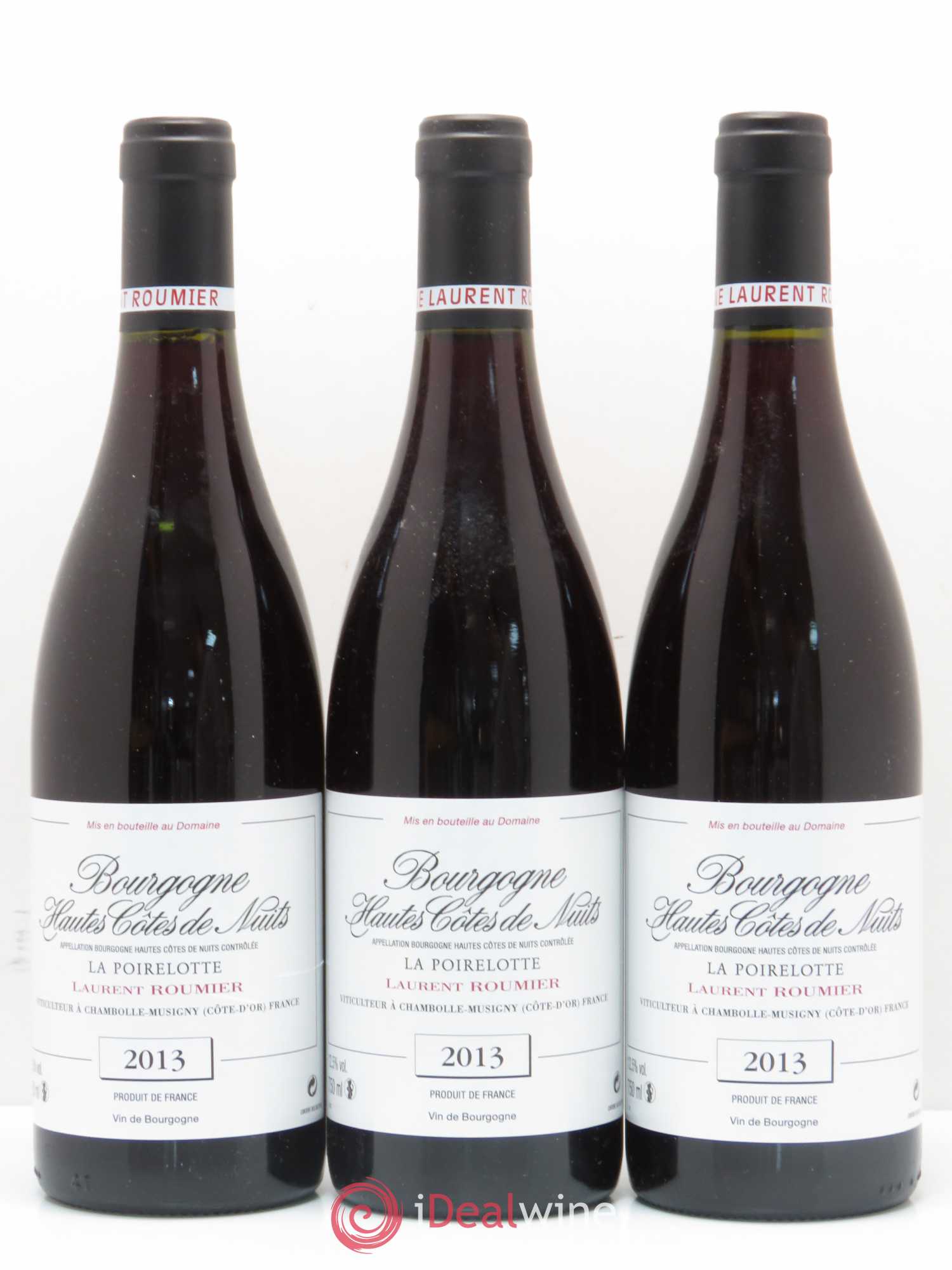 Hautes-Côtes de Nuits Laurent Roumier La Poirelotte (sans prix de réserve) 2013 - Posten von 3 Flaschen - 0