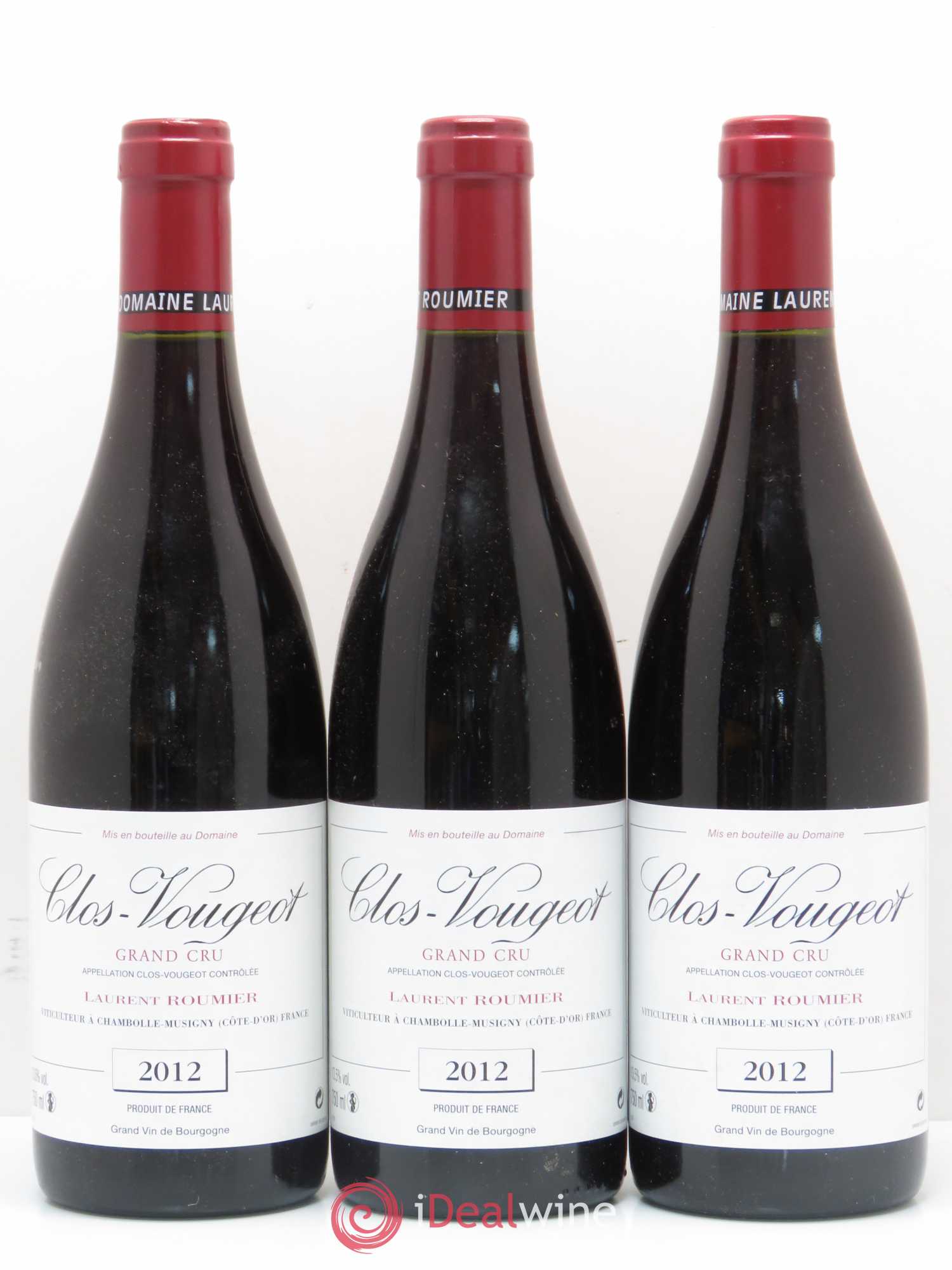 Clos de Vougeot Grand Cru Laurent Roumier 2012 - Lot de 3 bouteilles - 0
