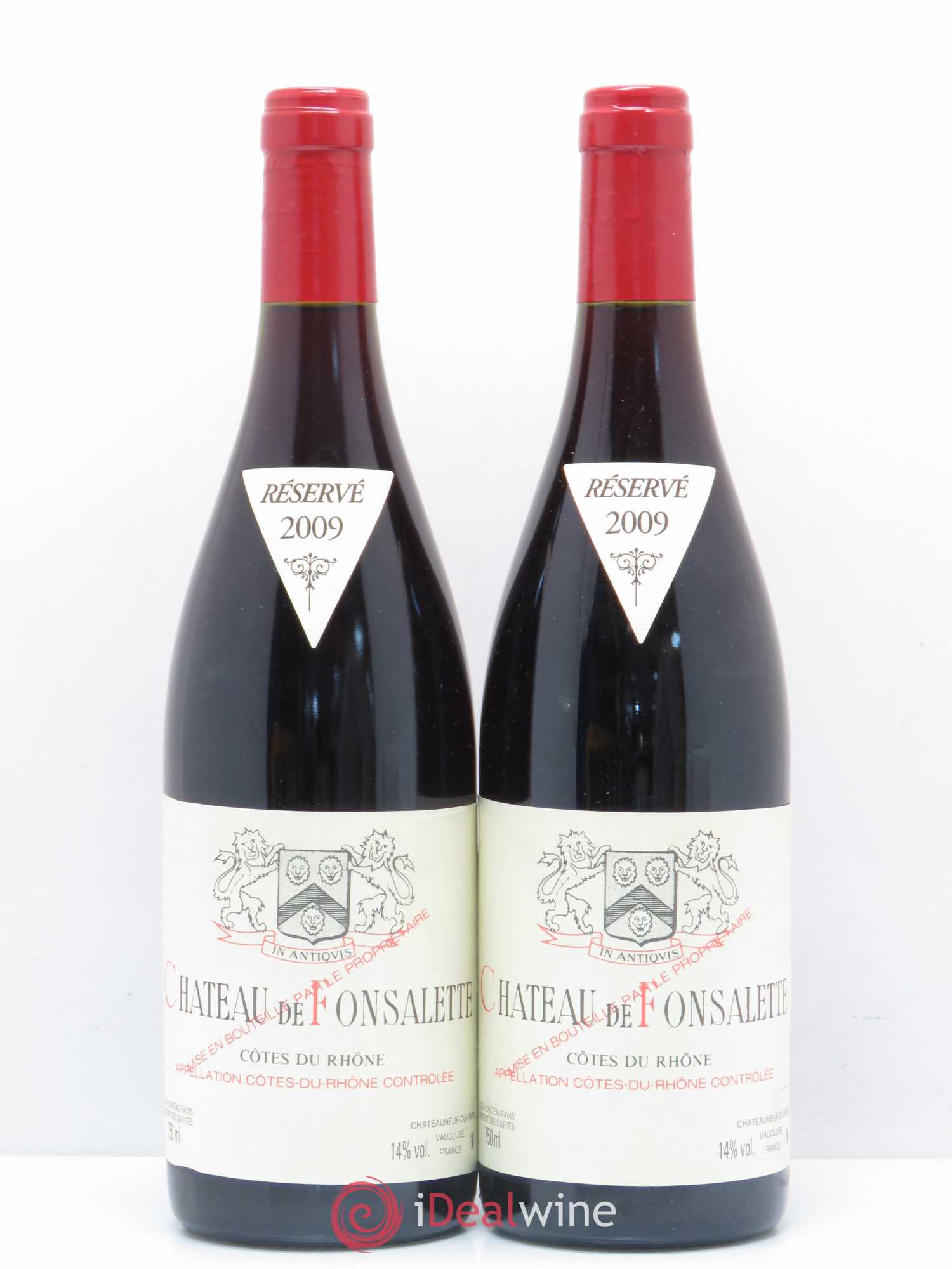 Côtes-du-Rhône Château de Fonsalette Emmanuel Reynaud 2009 - Lot de 2 bouteilles - 0