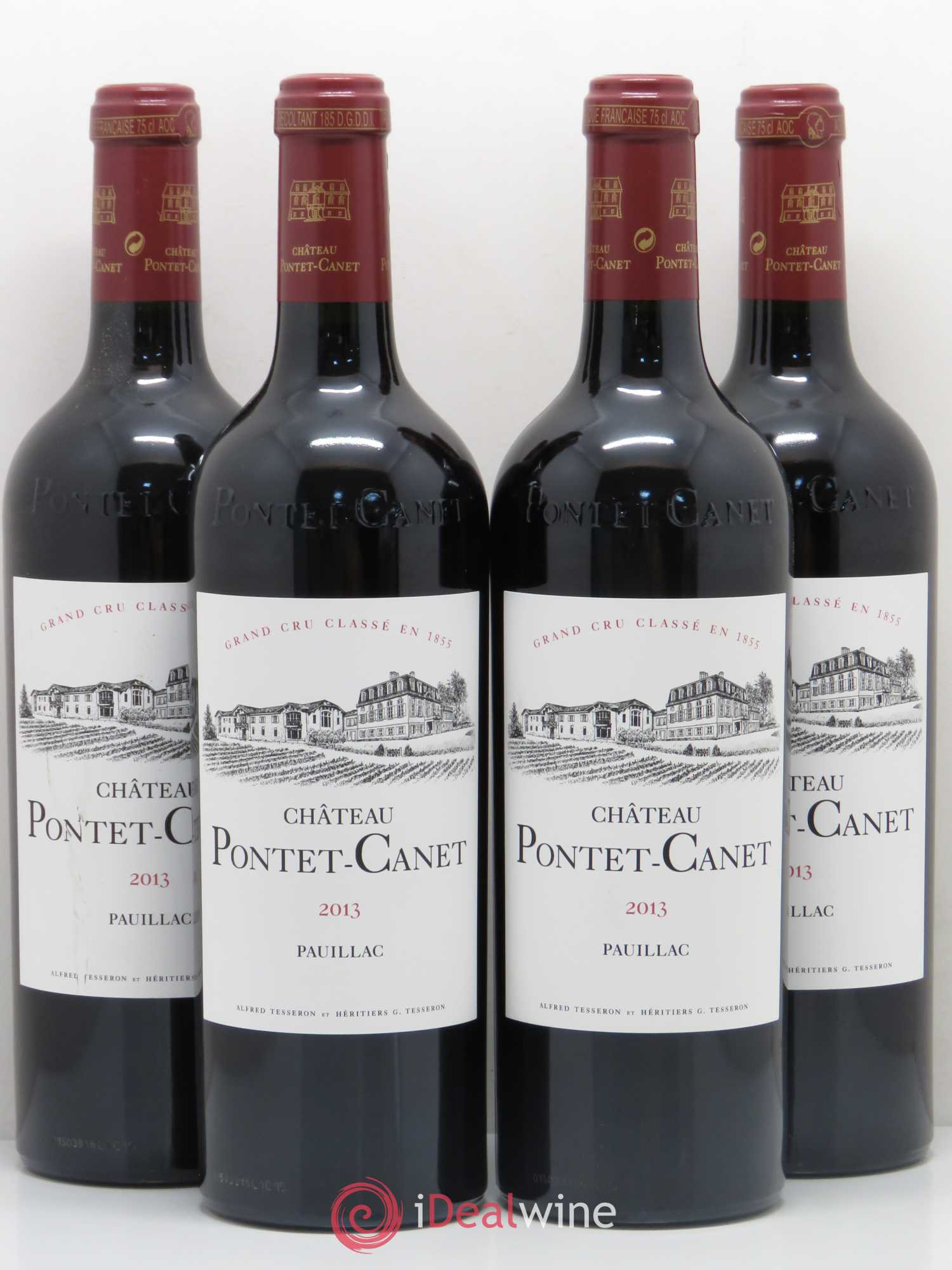 Château Pontet Canet 5ème Grand Cru Classé 2013 - Lot de 4 bouteilles - 0