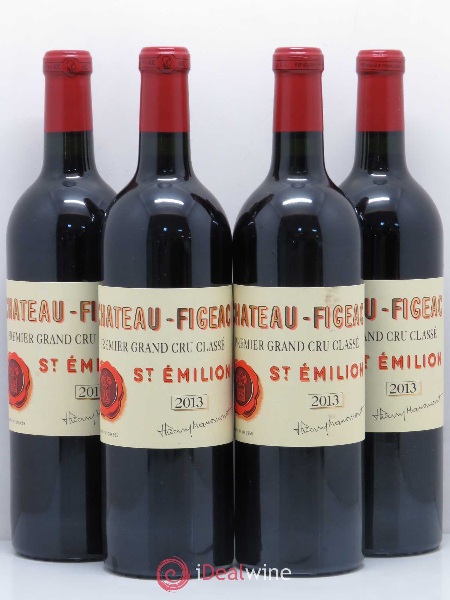 Château Figeac 1er Grand Cru Classé A 2013 - Lot de 4 bouteilles - 0