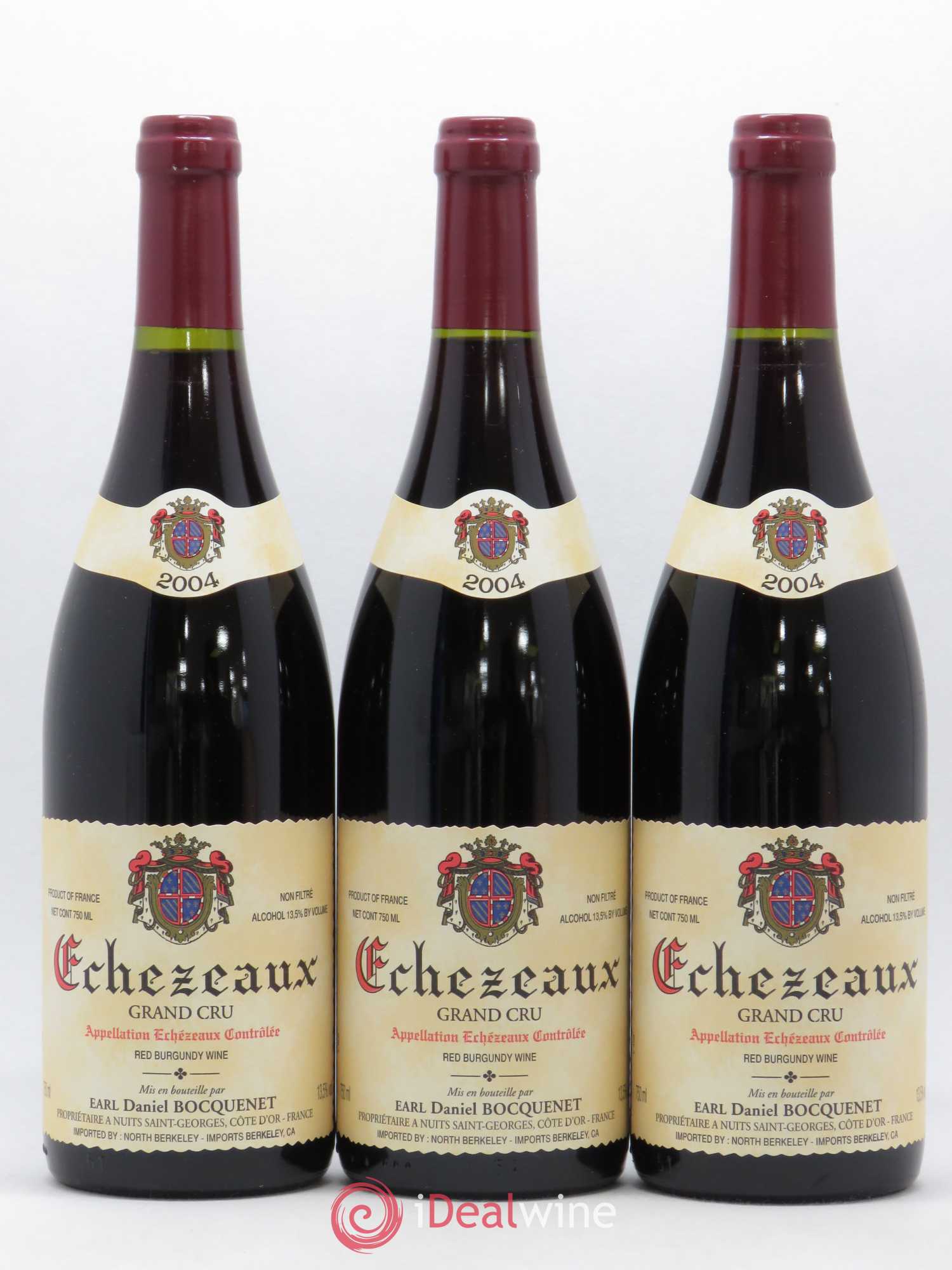Echezeaux Grand Cru Domaine Daniel Bocquenet 2004 - Posten von 3 Flaschen - 0