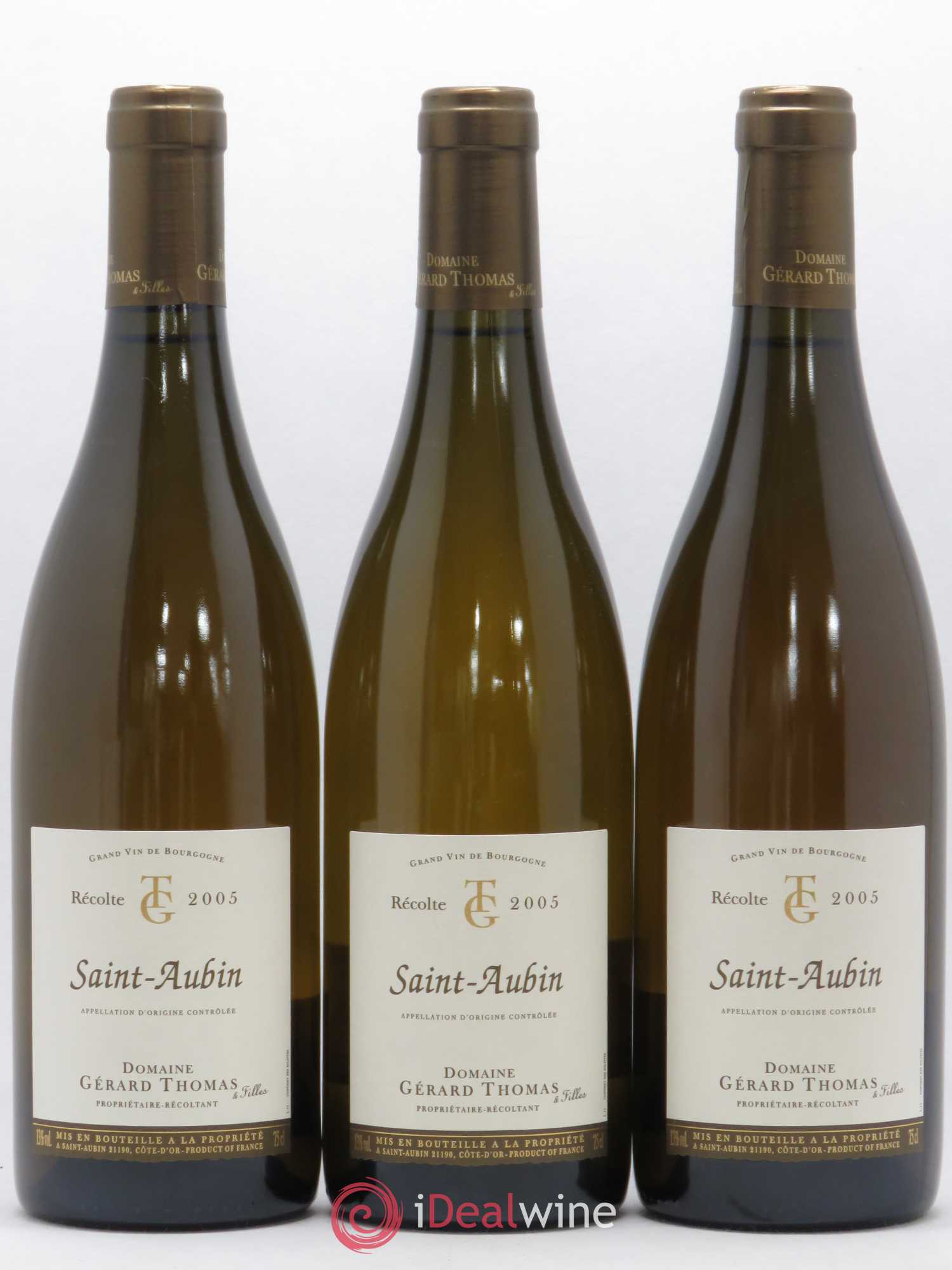 Saint-Aubin Domaine Gerard Thomas 2005 - Lot de 3 bouteilles - 0