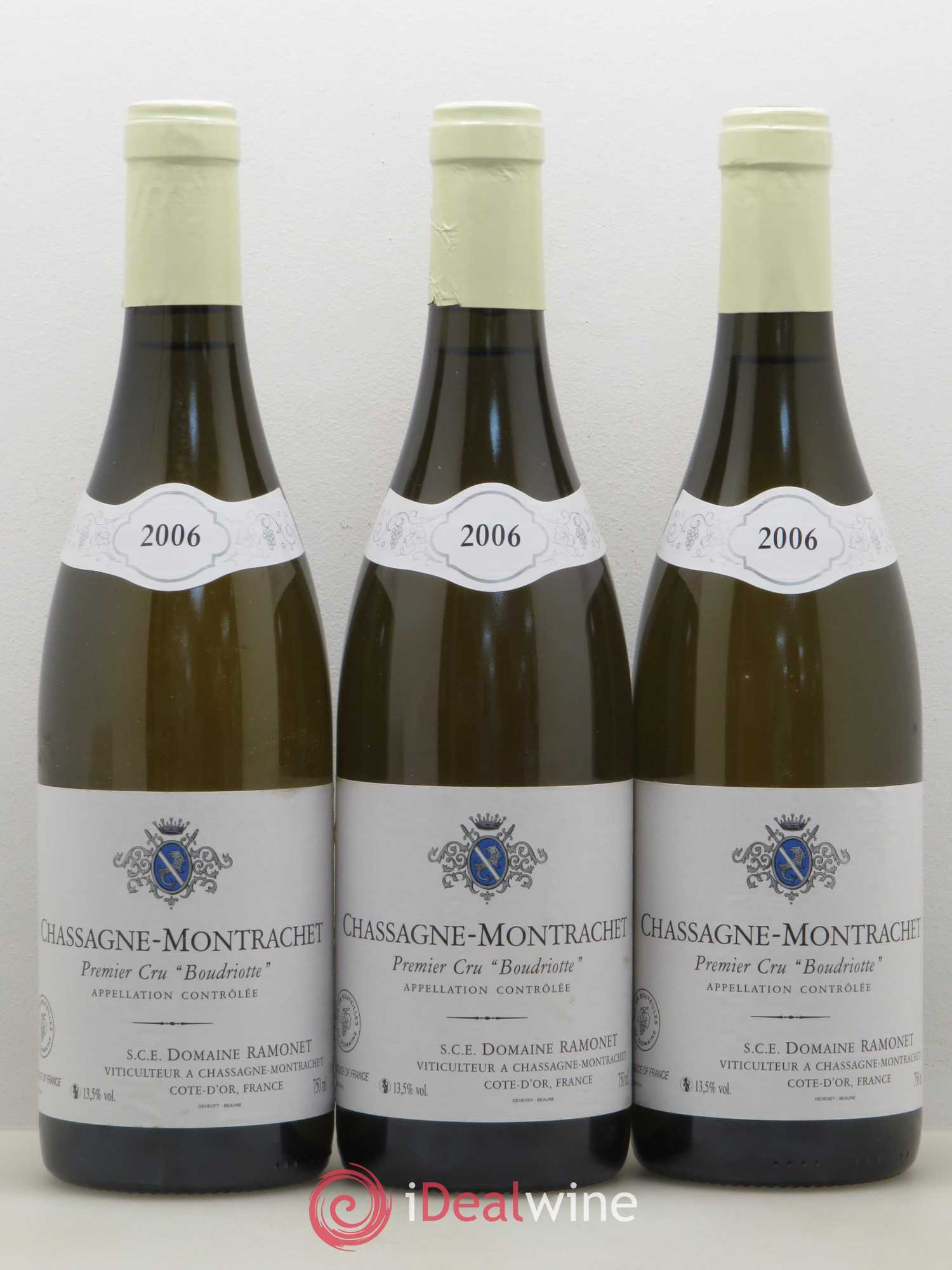 Chassagne-Montrachet 1er Cru Boudriotte Ramonet (Domaine) 2006 - Lot de 3 bouteilles - 0