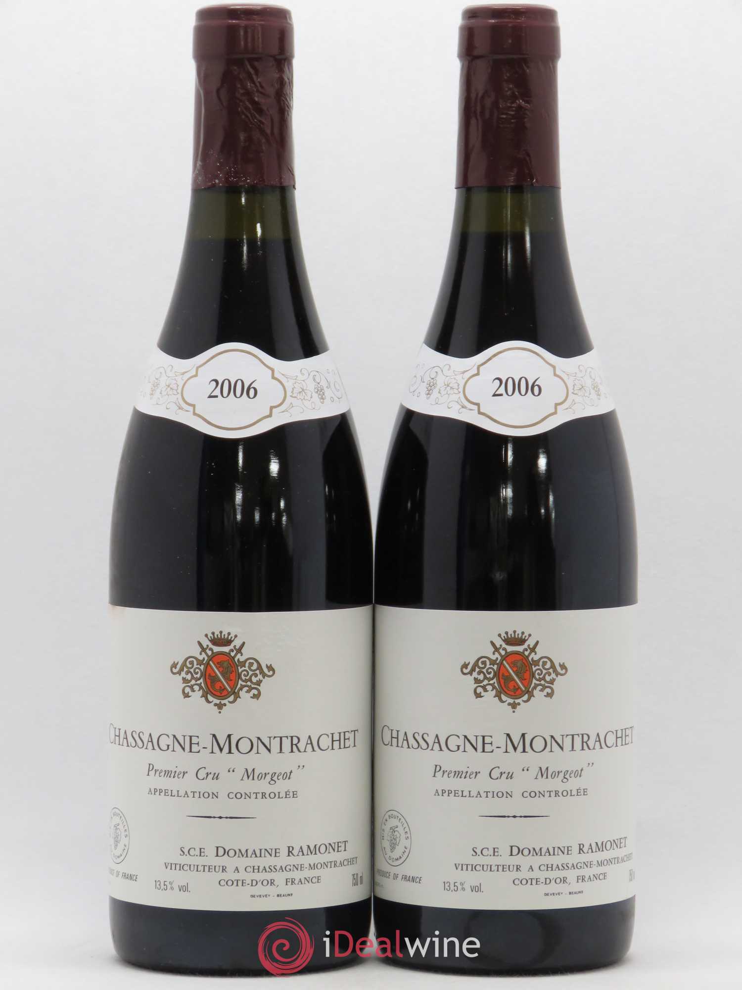 Chassagne-Montrachet 1er Cru Morgeot Domaine Ramonet 2006 - Lot de 2 bouteilles - 0