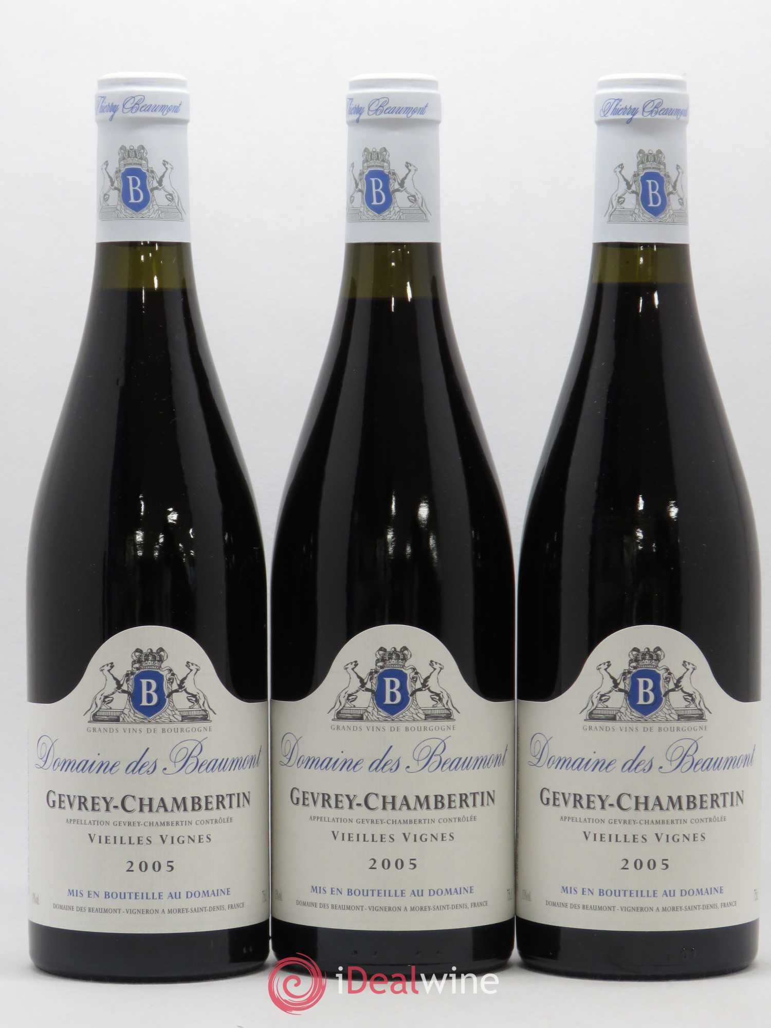 Gevrey-Chambertin Vieilles Vignes Domaine des Beaumont 2005 - Lot de 3 bouteilles - 0