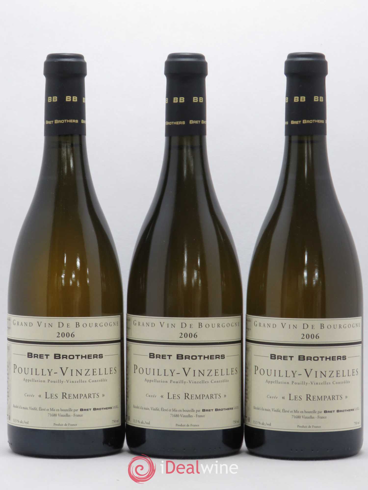 Pouilly-Vinzelles Les Remparts Domaine Bret Brothers 2006 - Posten von 3 Flaschen - 0
