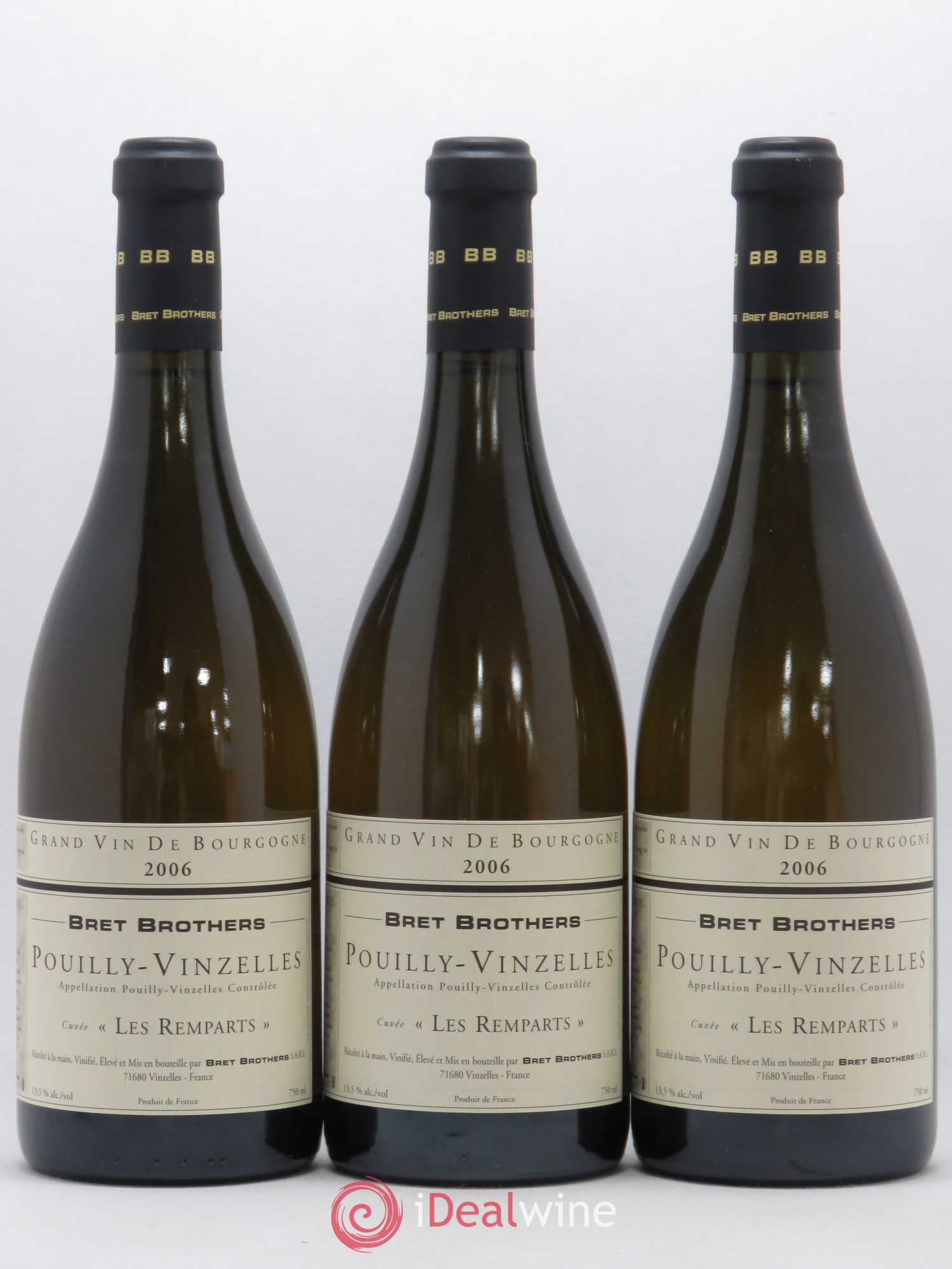 Pouilly-Vinzelles Les Remparts Domaine Bret Brothers 2006 - Posten von 3 Flaschen - 0