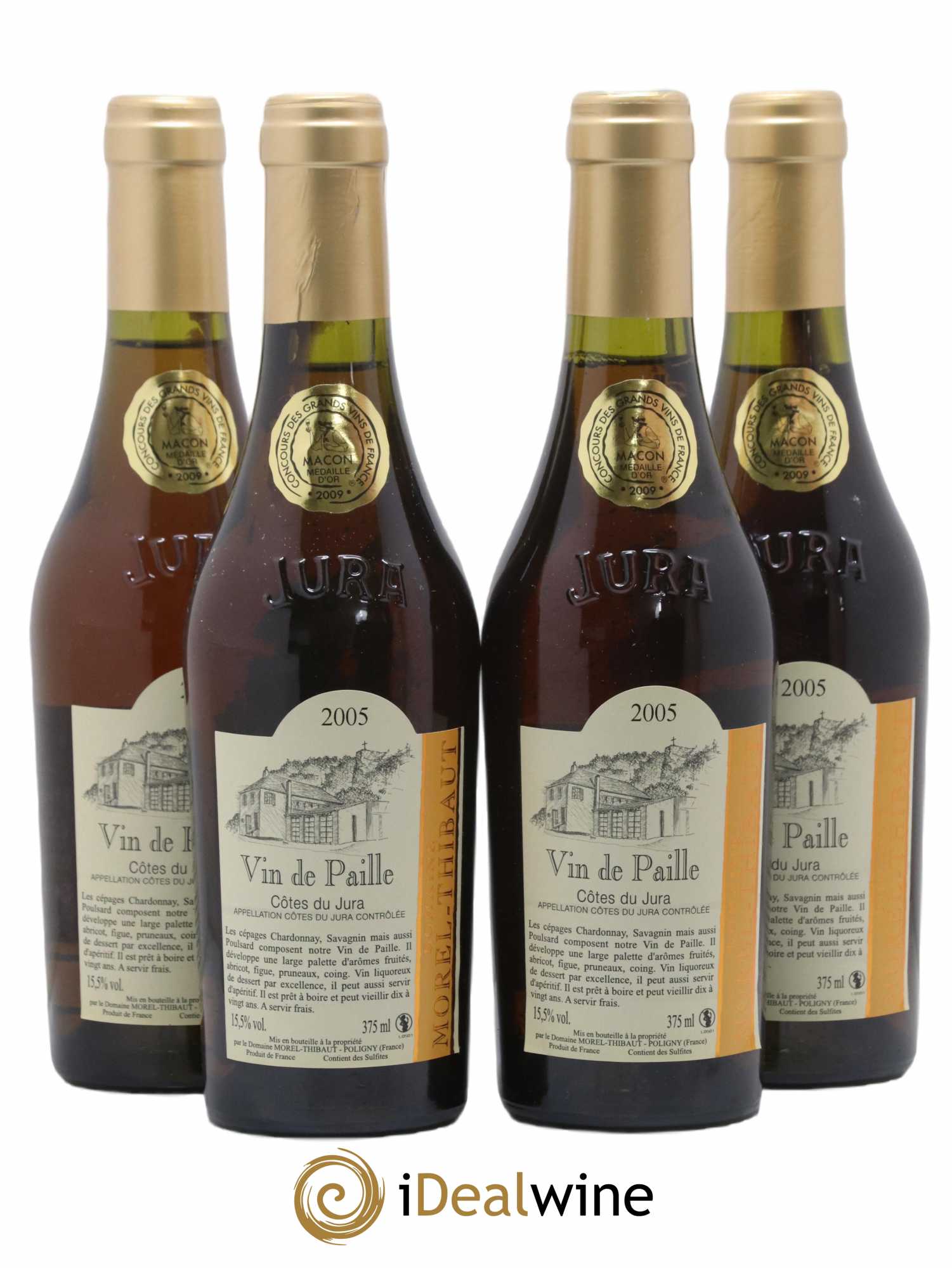 Côtes du Jura Vin de Paille Domaine Morel Thibault 2005 - Posten von 4 Demi-Flaschen - 0
